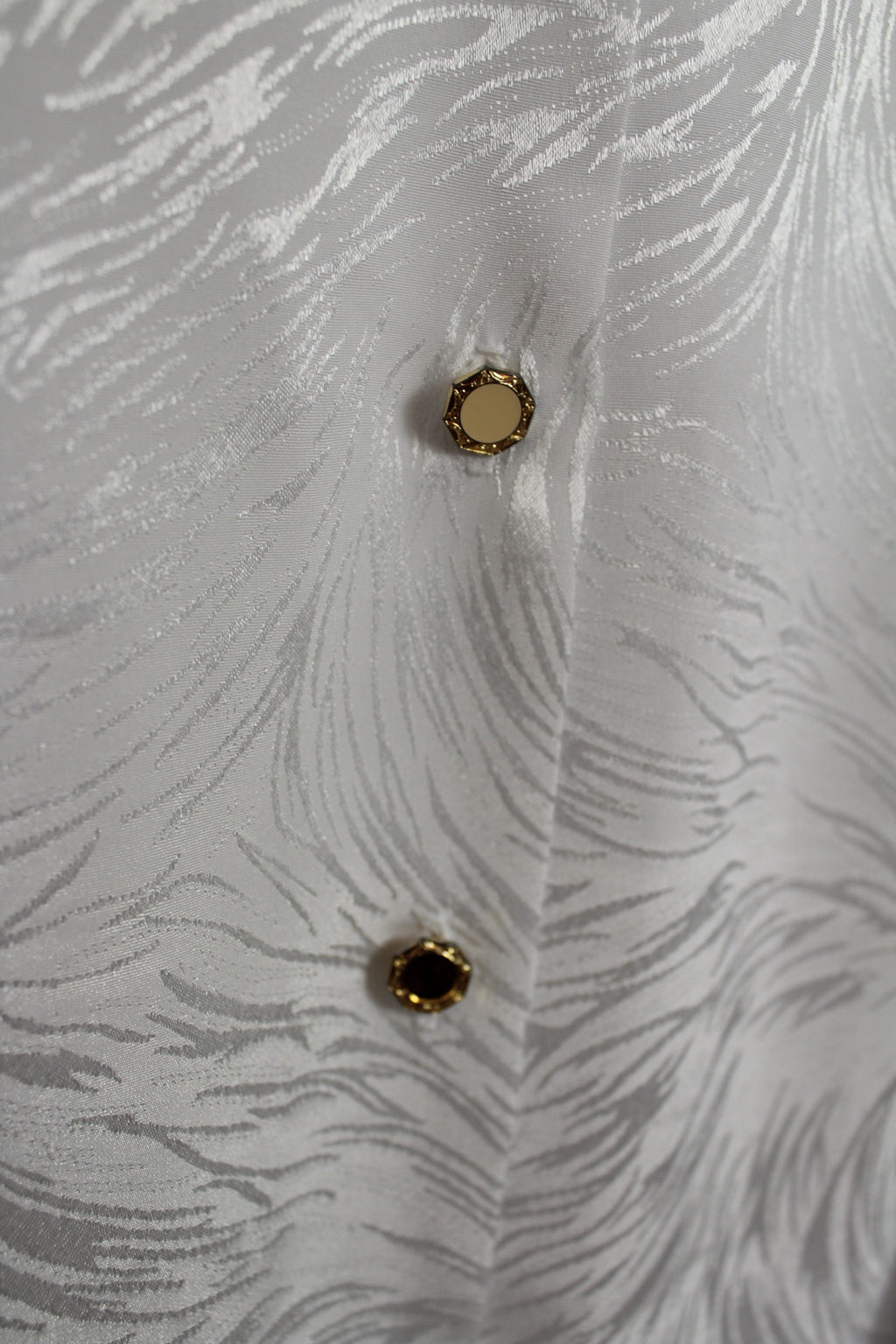 ✨Chemise blanche satinée 80/90s - chic à motifs tourbillons✨