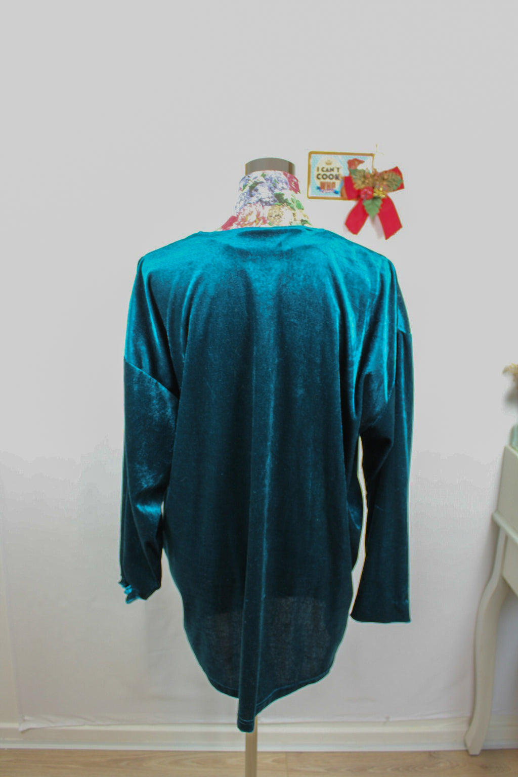 ✨Cardigan en velours émeraude vintage 80/90's - boutons couronnes dorés✨