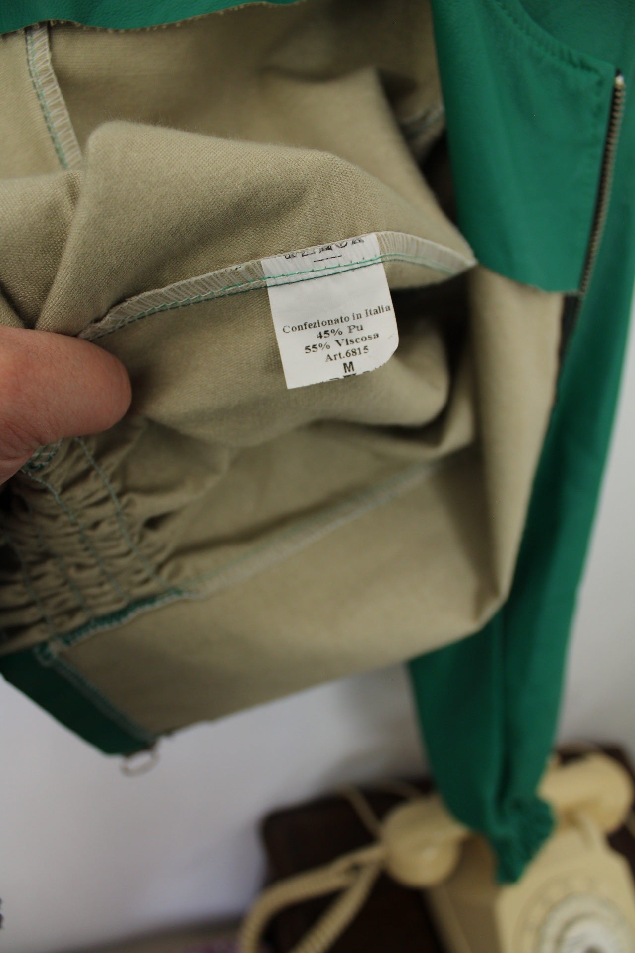 🌸🍒Veste vintage 90/2000's vert pep's & manches froncées made in Italy - Taille 38🍒🌸