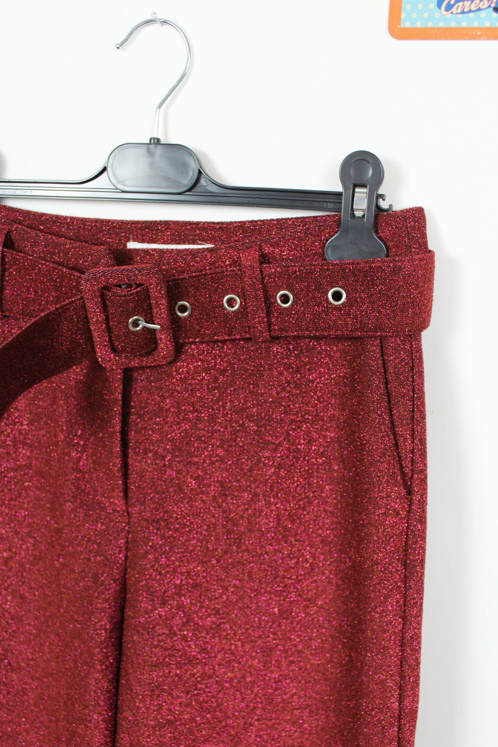 ✨Pantalon pailleté rose/violet Vila de soirée à jambes larges - T.36✨