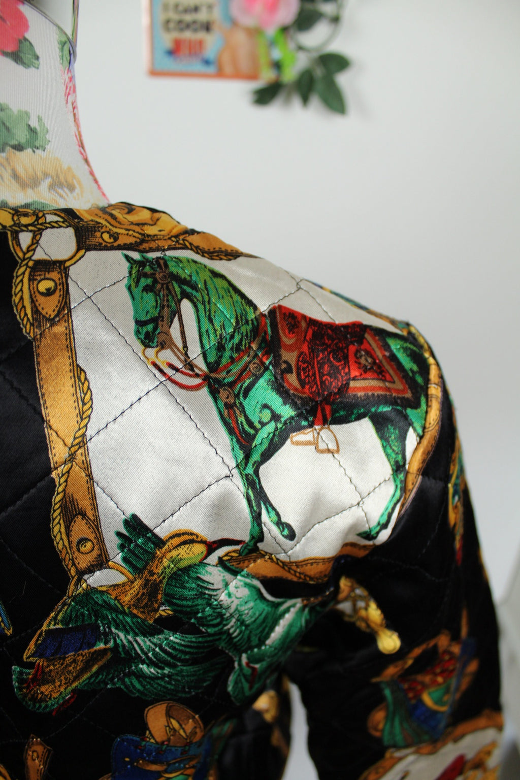 🌸Veste vintage 80's matelassée Ralph Luigi - style baroque, satinée et chic🍒