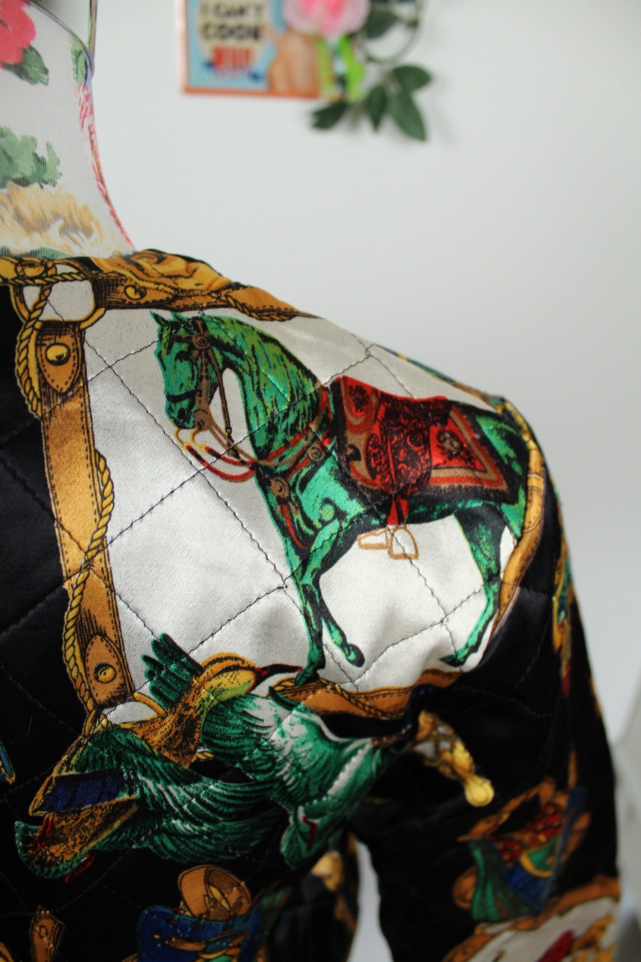 🌸Veste vintage 80's matelassée Ralph Luigi - style baroque, satinée et chic🍒