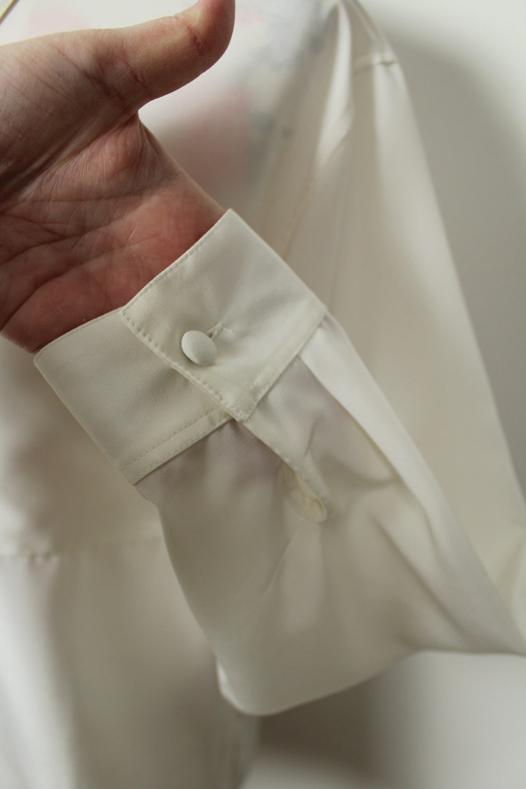 🌸Chemise satinée col brodé romantique Ralph Luigi 80's🍒