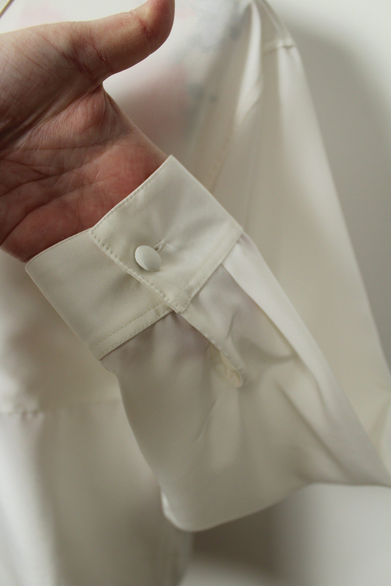 🌸Chemise satinée col brodé romantique Ralph Luigi 80's🍒