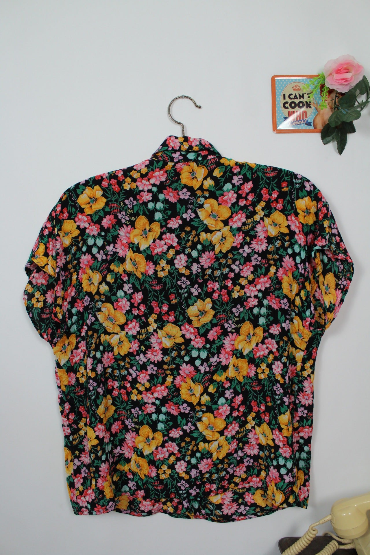🌸🍒Chemise manches courtes vintage 90's style prairie ultra fleurie - Taille 40/42🍒🌸