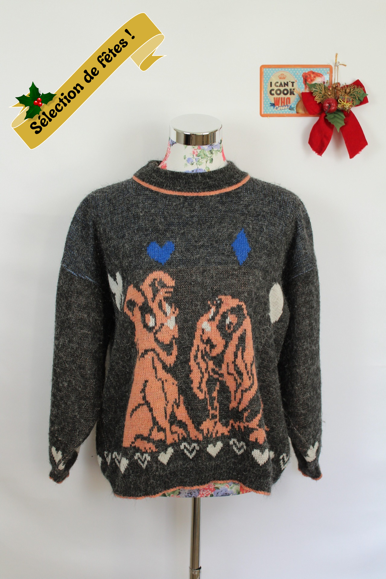 ✨Pull vintage "La Belle et Le Clochard" années 80✨