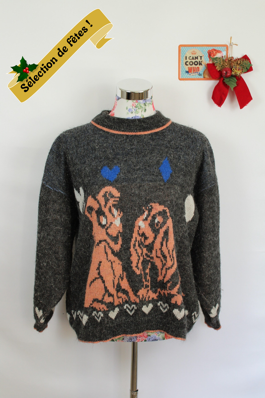 ✨Pull vintage "La Belle et Le Clochard" années 80✨