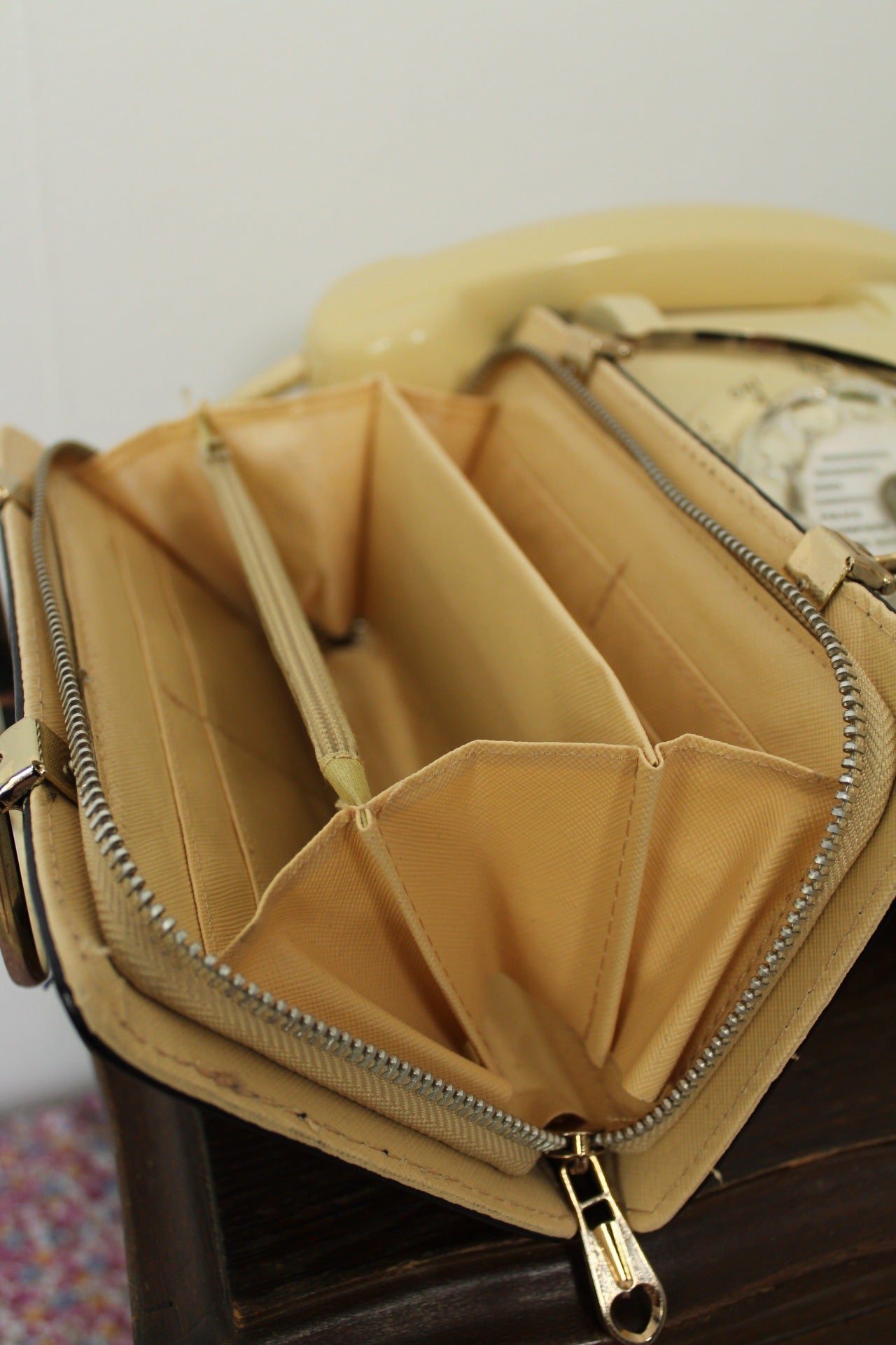 🌸🍒Sac rétro style grand portefeuille à mains esprit 60's🍒🌸