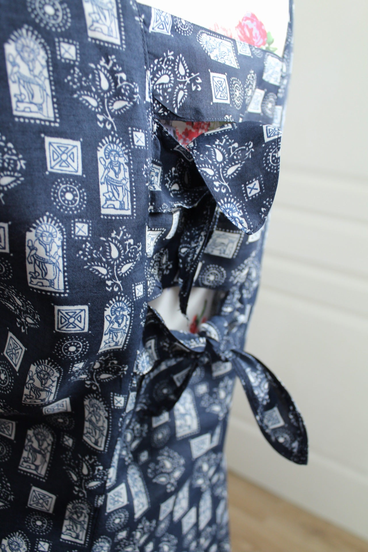 🌸🍒Robe vintage 90's motifs égyptiens dos à nouer - Taille 38/40🍒🌸