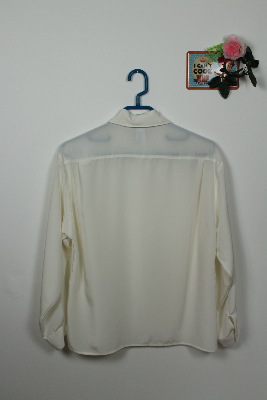 🌸Chemise satinée col brodé romantique Ralph Luigi 80's🍒