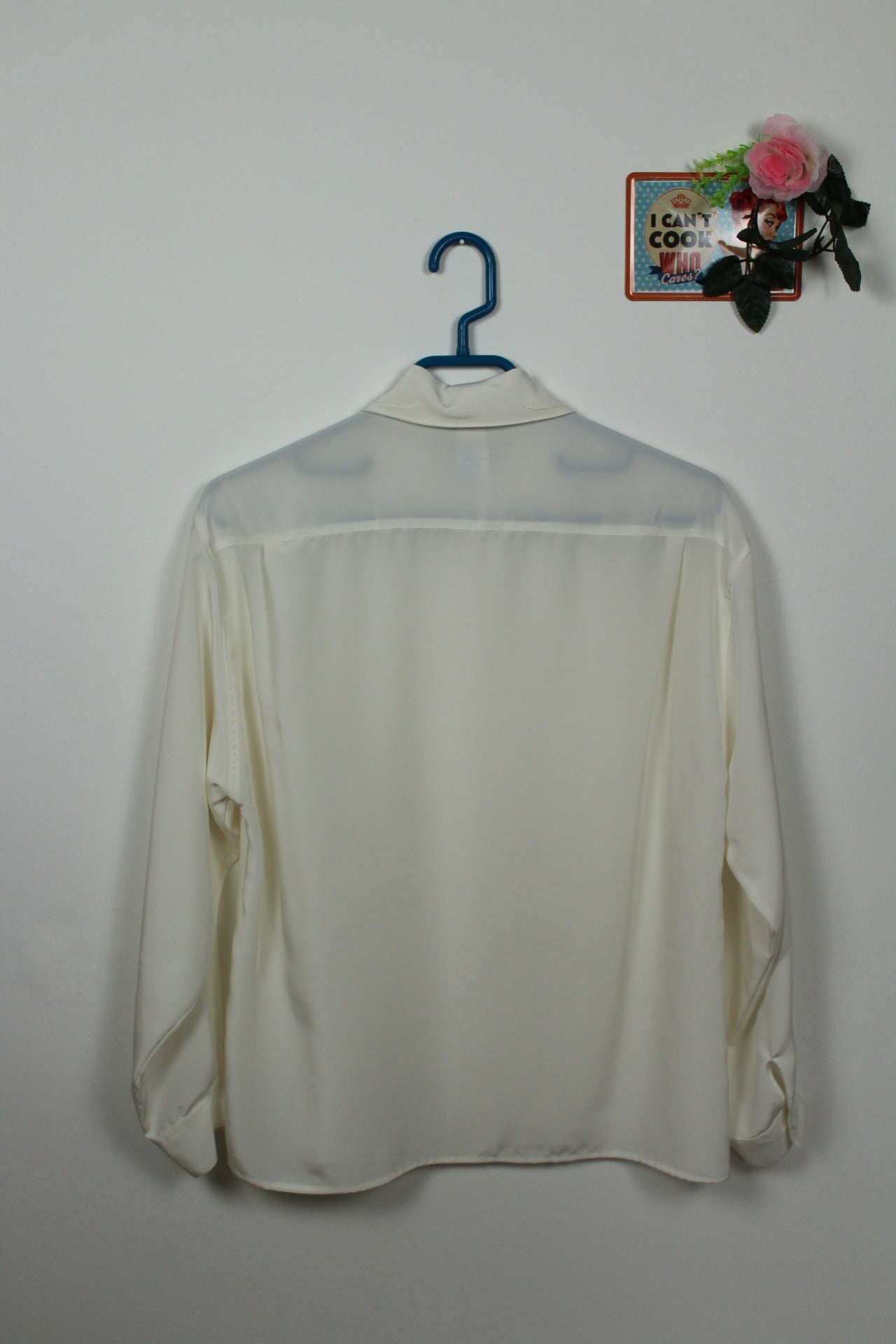 🌸Chemise satinée col brodé romantique Ralph Luigi 80's🍒