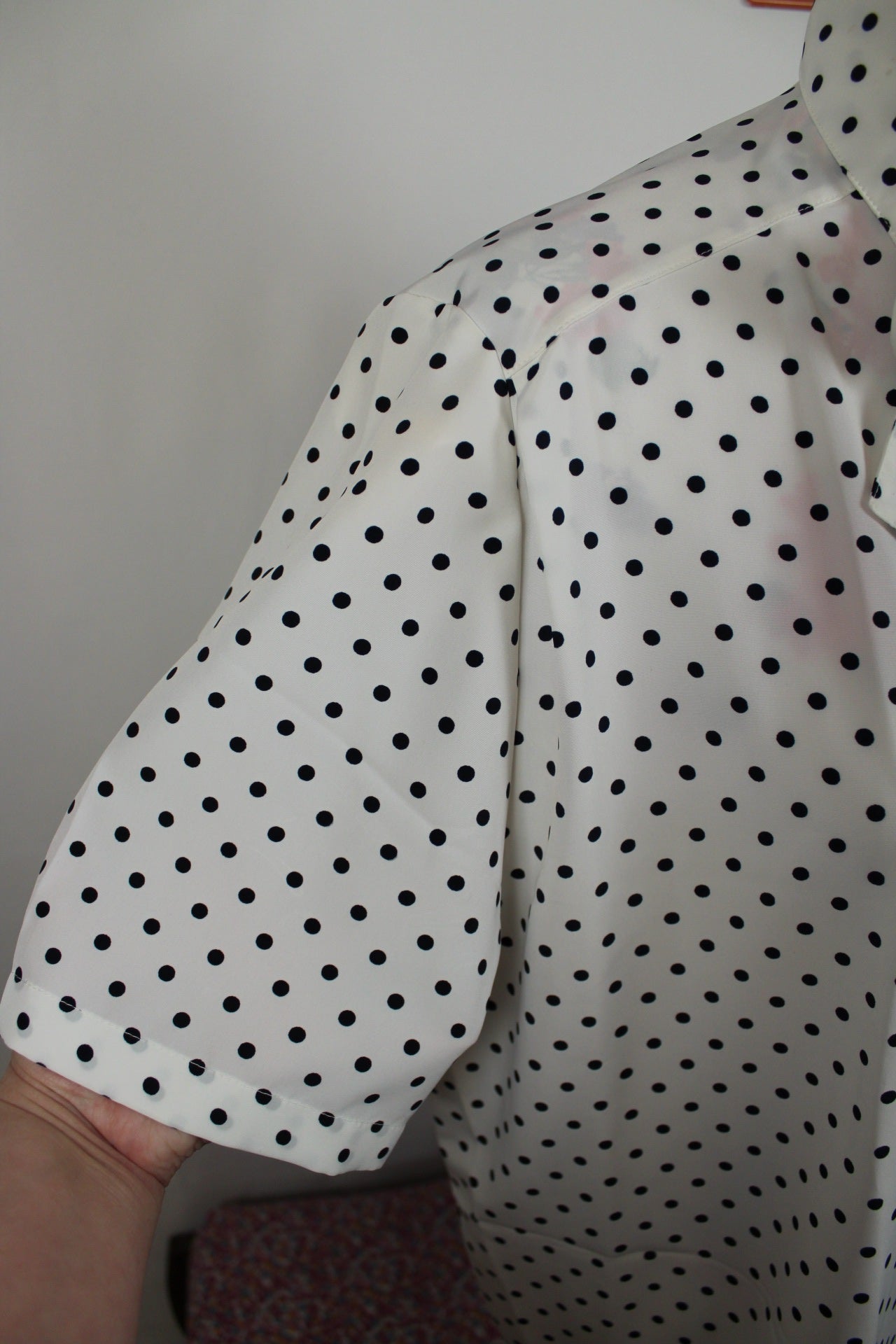 🌸🍒Blouse à pois vintage 80/90s - Devernois Paris chic  - col lavallière 🍒🌸