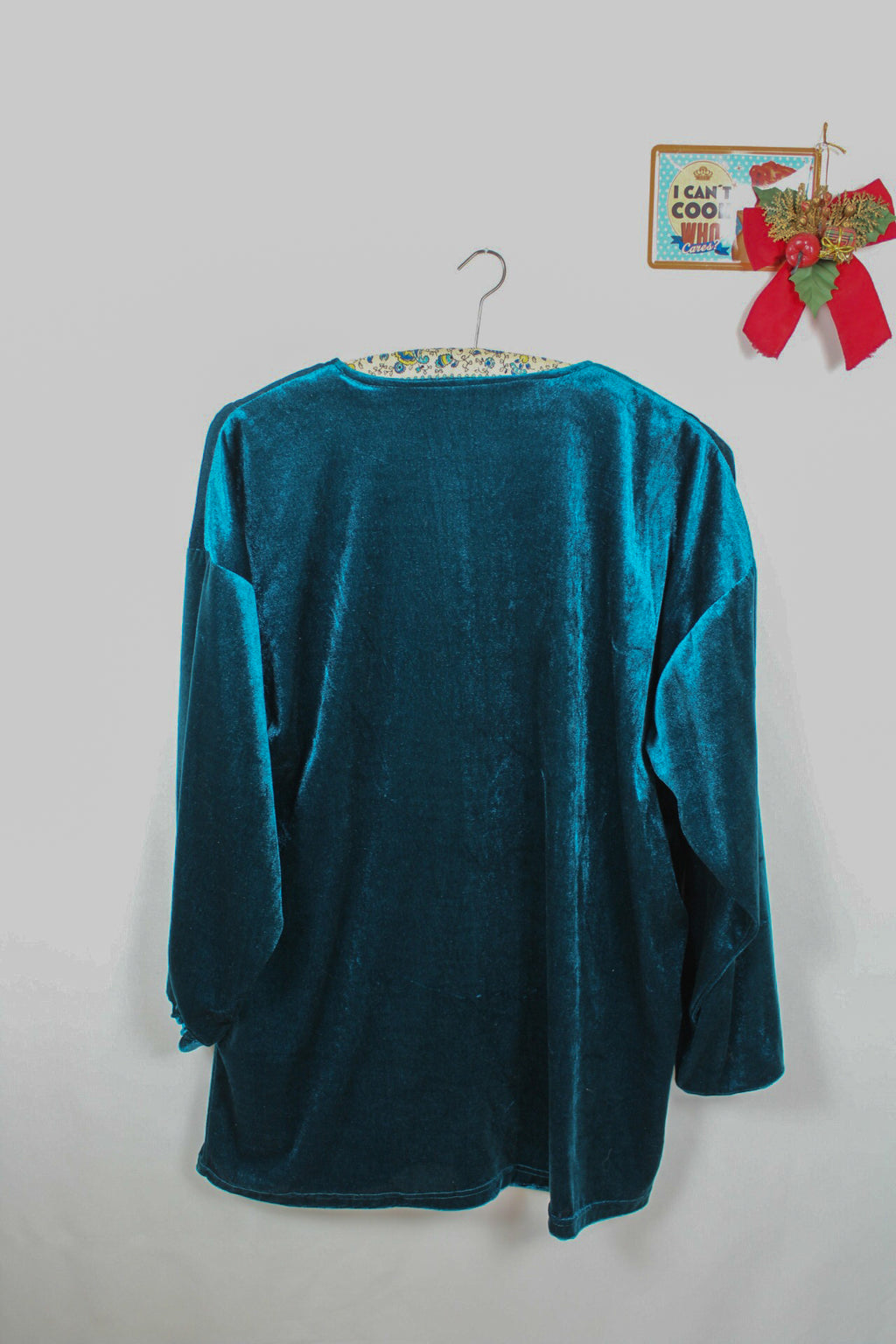 ✨Cardigan en velours émeraude vintage 80/90's - boutons couronnes dorés✨