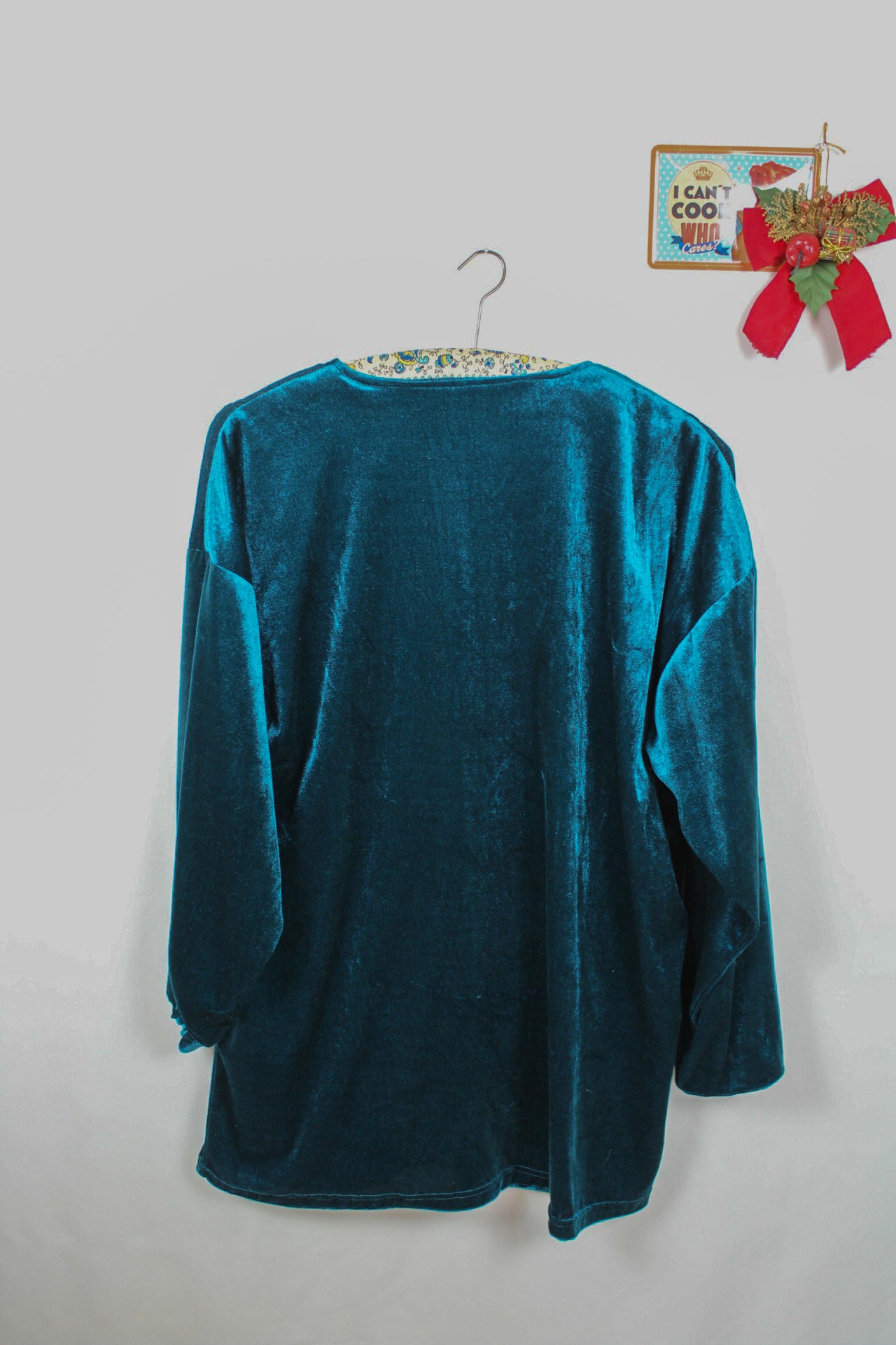 ✨Cardigan en velours émeraude vintage 80/90's - boutons couronnes dorés✨