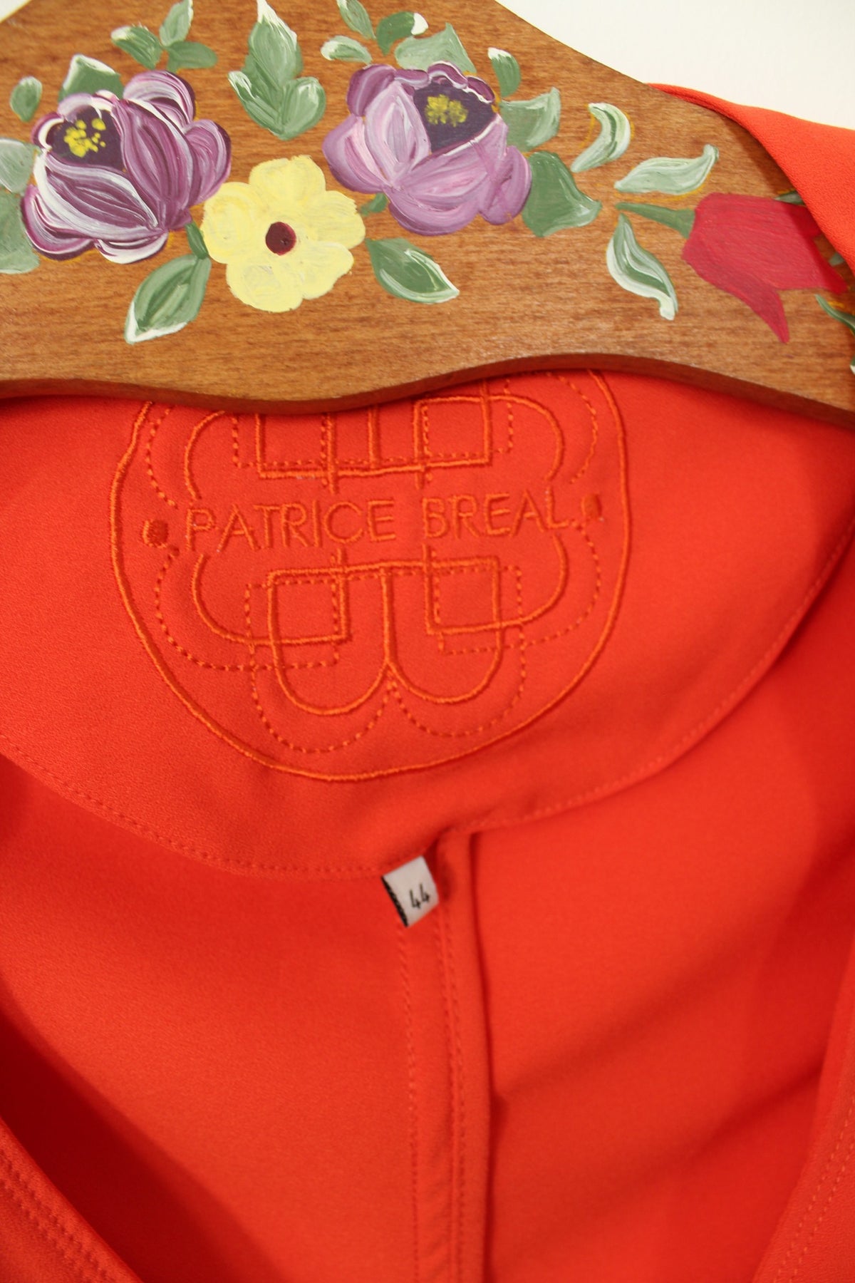Veste rétro Patrice Breal orange pep's preppy chic années 2000 - Taille 40/42