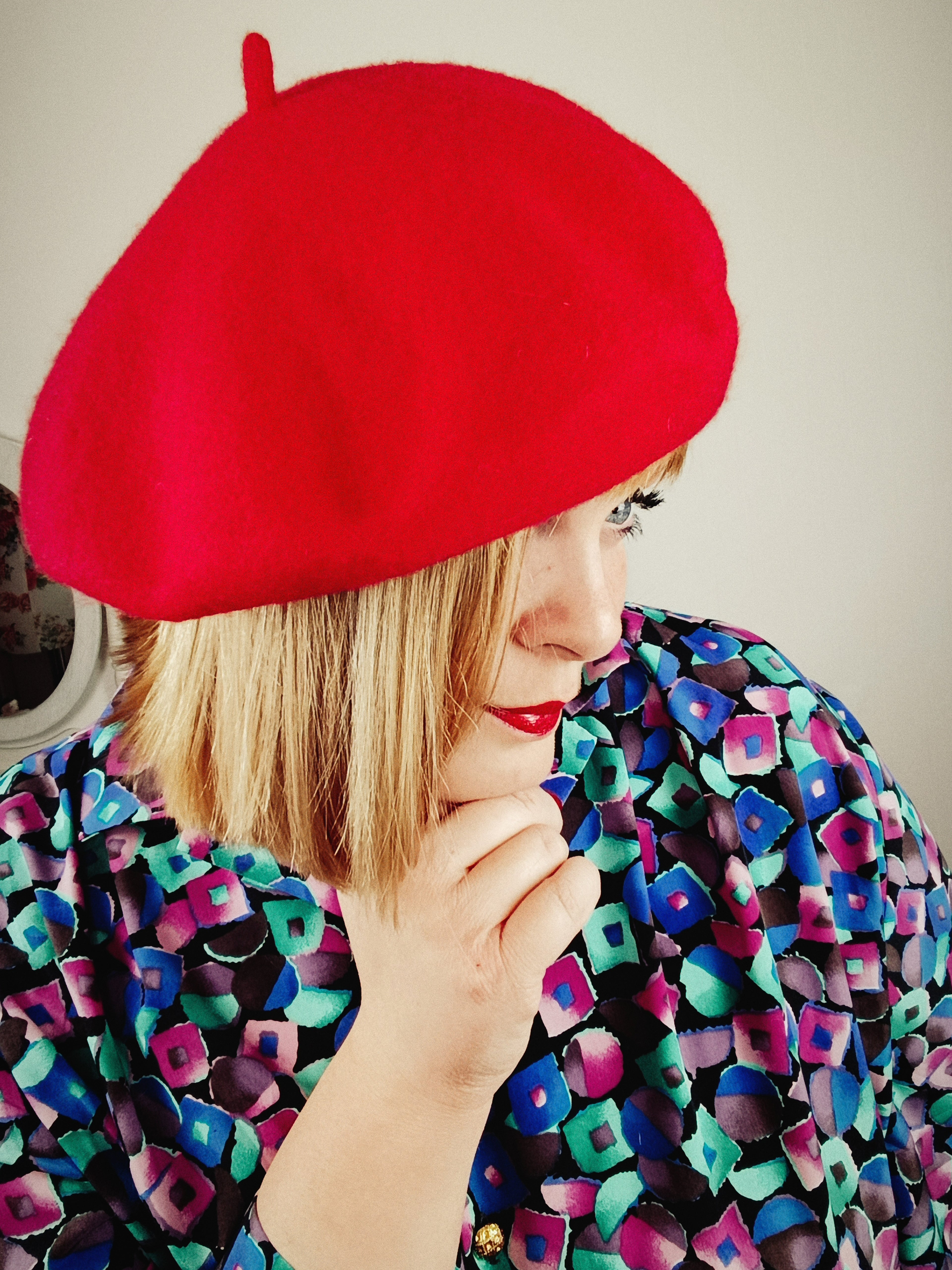 🌸Béret en laine vintage - années 70 à 90 - chic parisien intemporel🍒