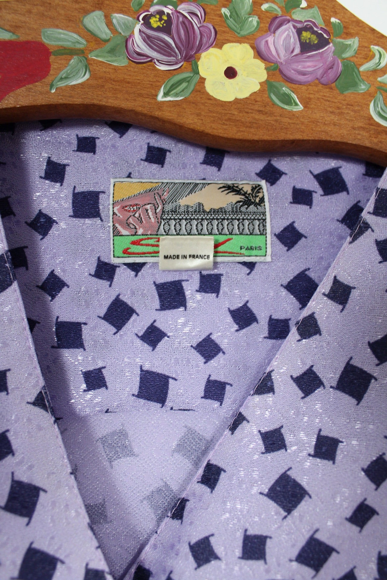 🌸🍒Robe vintage 80's Shiny Paris - lilas satiné & volants romantiques - Taille 38/40🍒🌸