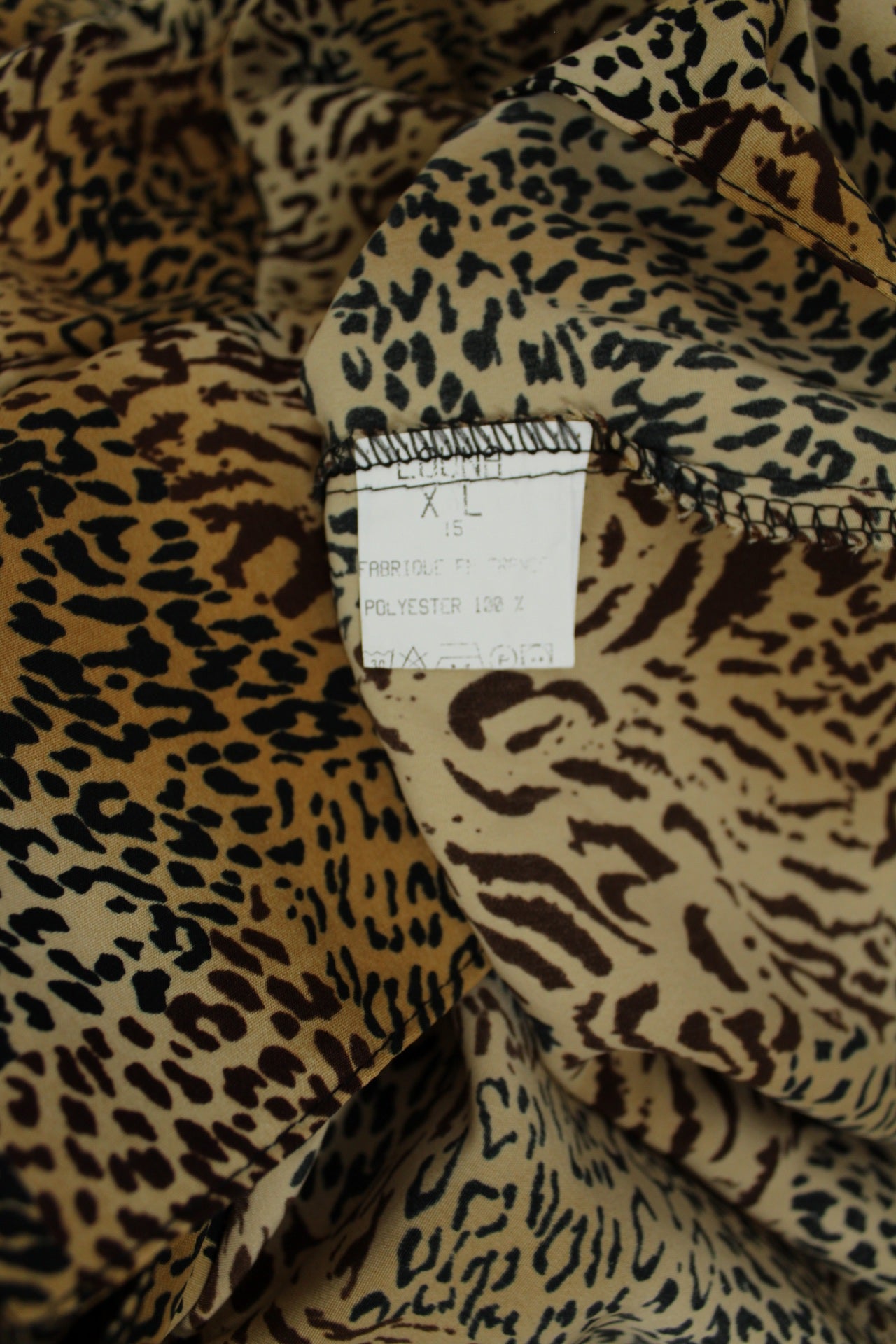 🌸🍒Chemise vintage 80's imprimé animal léopard - Taille 42/44🍒🌸