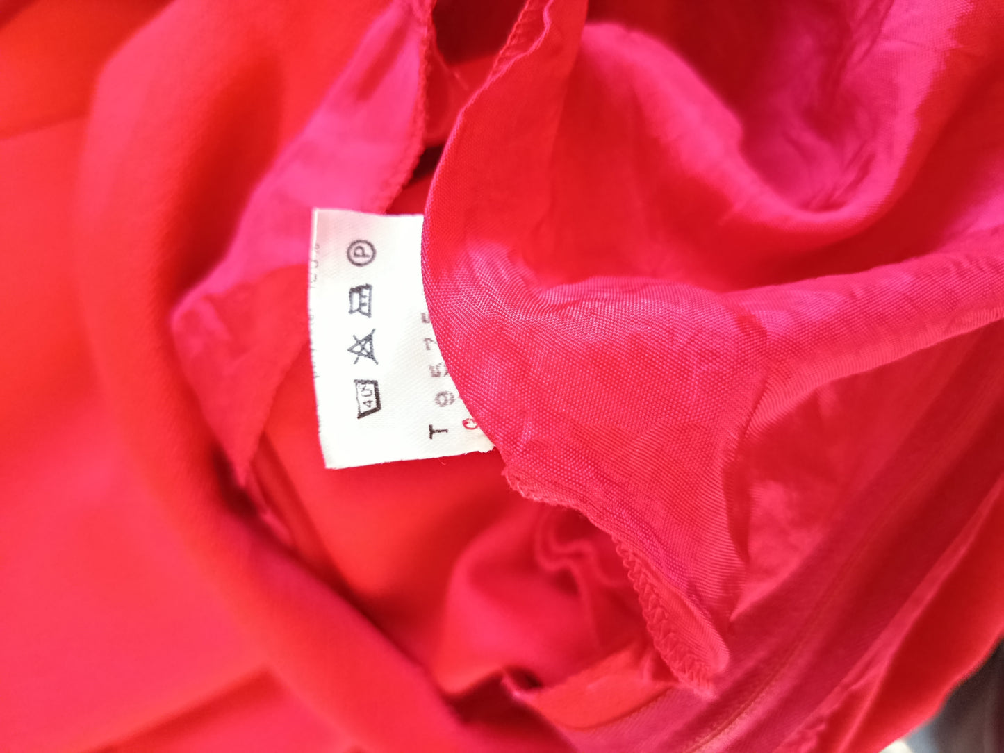 ✨Robe longue rouge vintage 90's - matière épaisse & coupe élégante - Tergal✨