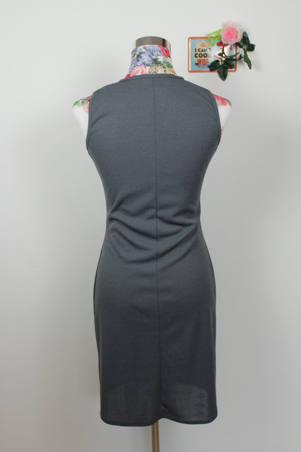 ✨Robe de soirée vintage grise à strass 90's - made in U.K✨