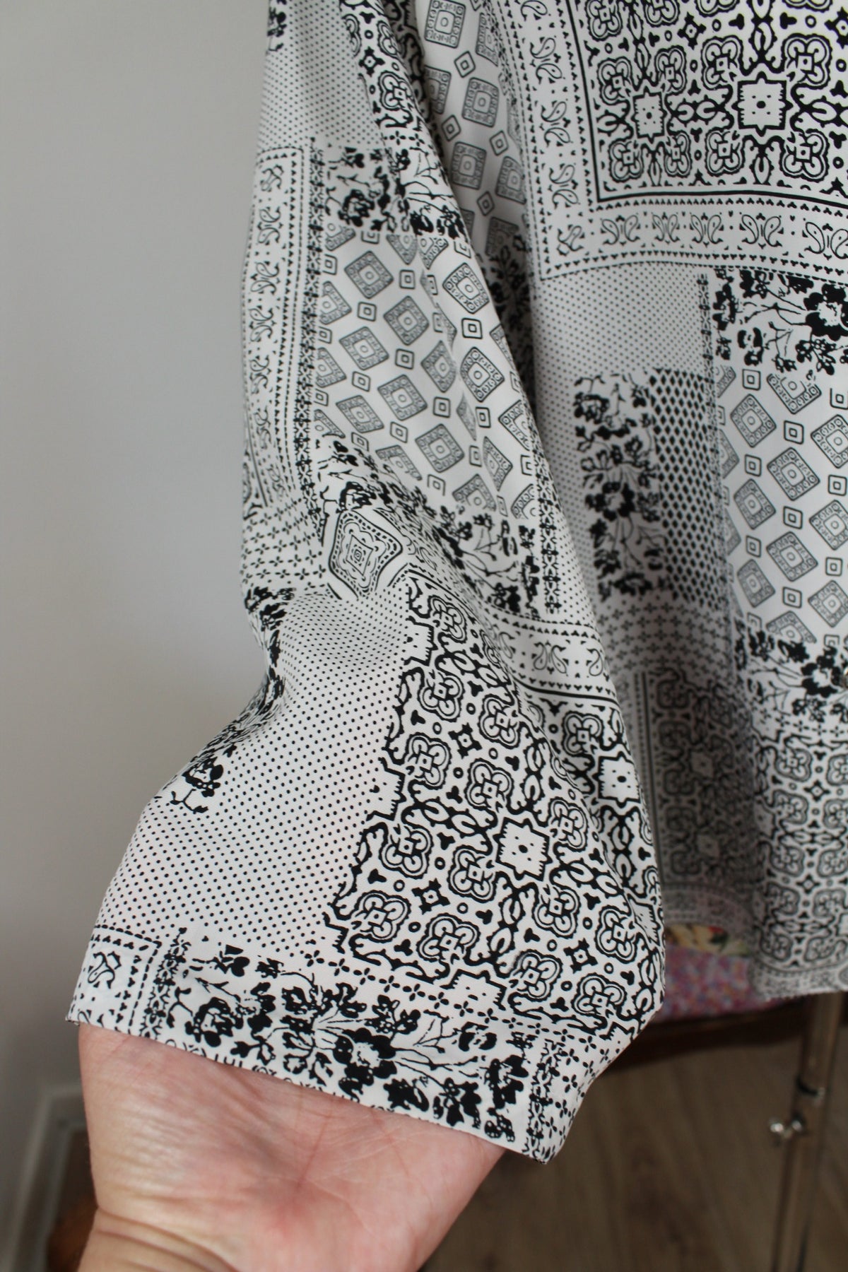Chemise preppy vintage années 80 pois, fleurs & paisley - Taille 42/44