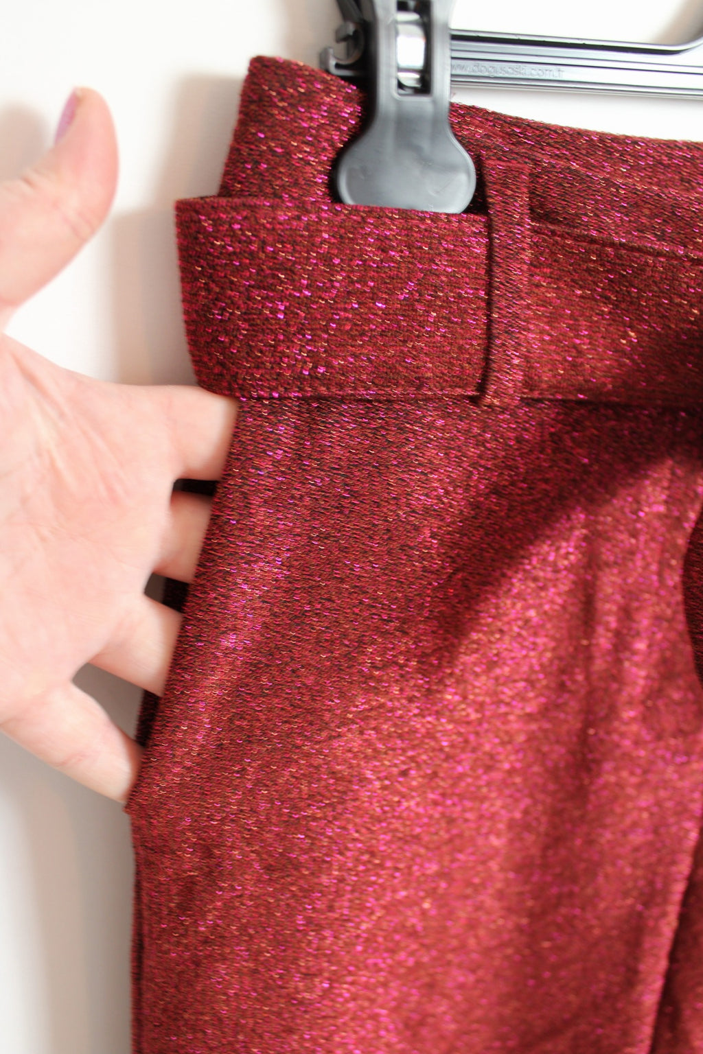 ✨Pantalon pailleté rose/violet Vila de soirée à jambes larges - T.36✨