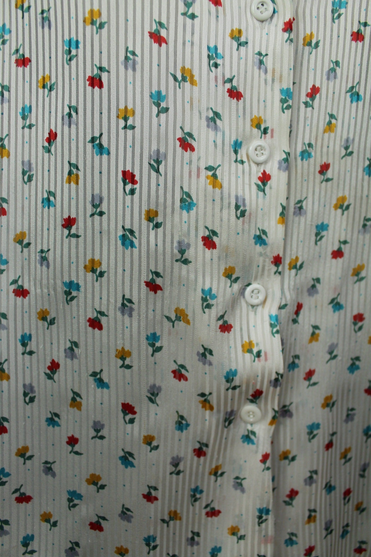 🌸🍒Chemise vintage 90's fluide satinée fleurie cottage romantique effet soie - Taille 40 à 44🍒🌸