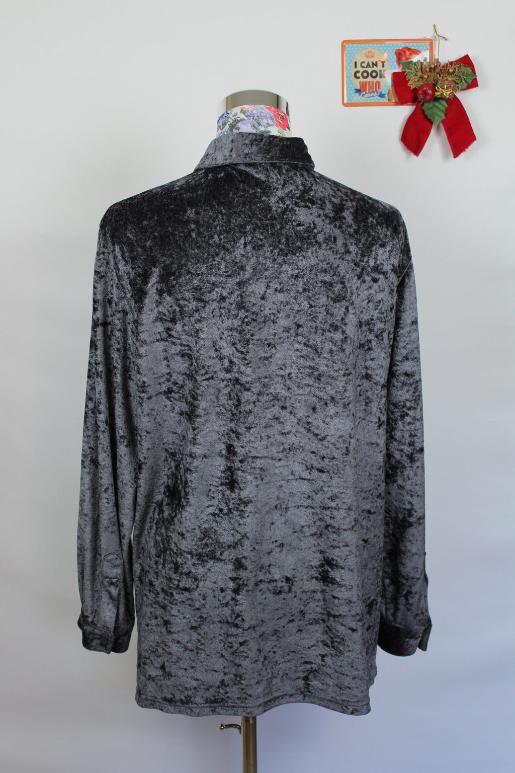 ✨Chemise vintage 90's en velours gris - Miro Sport - Made in Italy - T.38 à 42✨