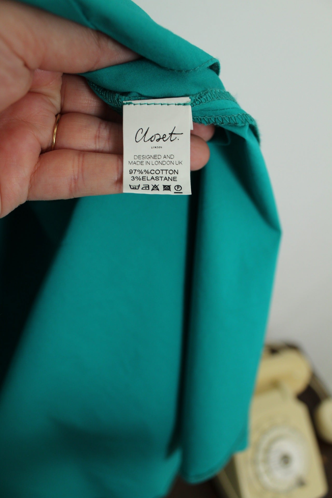 🌸🍒Robe pin-up/rockabilly Closet London turquoise & buste cache-cœur - Taille 36🍒🌸