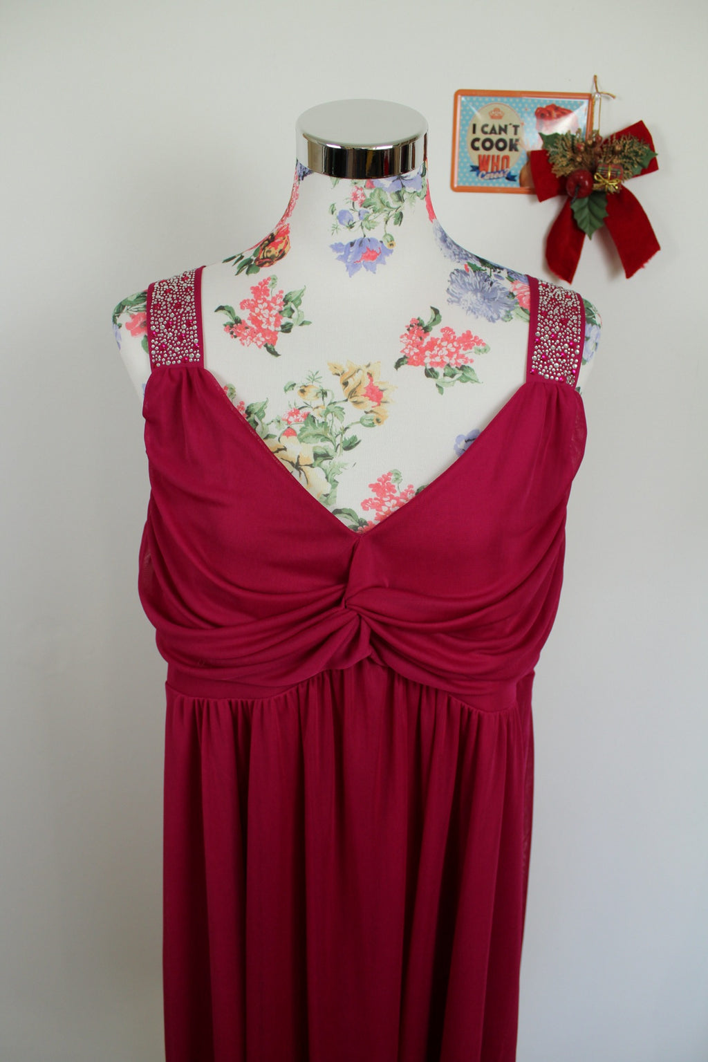 ✨Robe fuchsia Bodyflirt en voile doublé et strass - fêtes & soirées✨