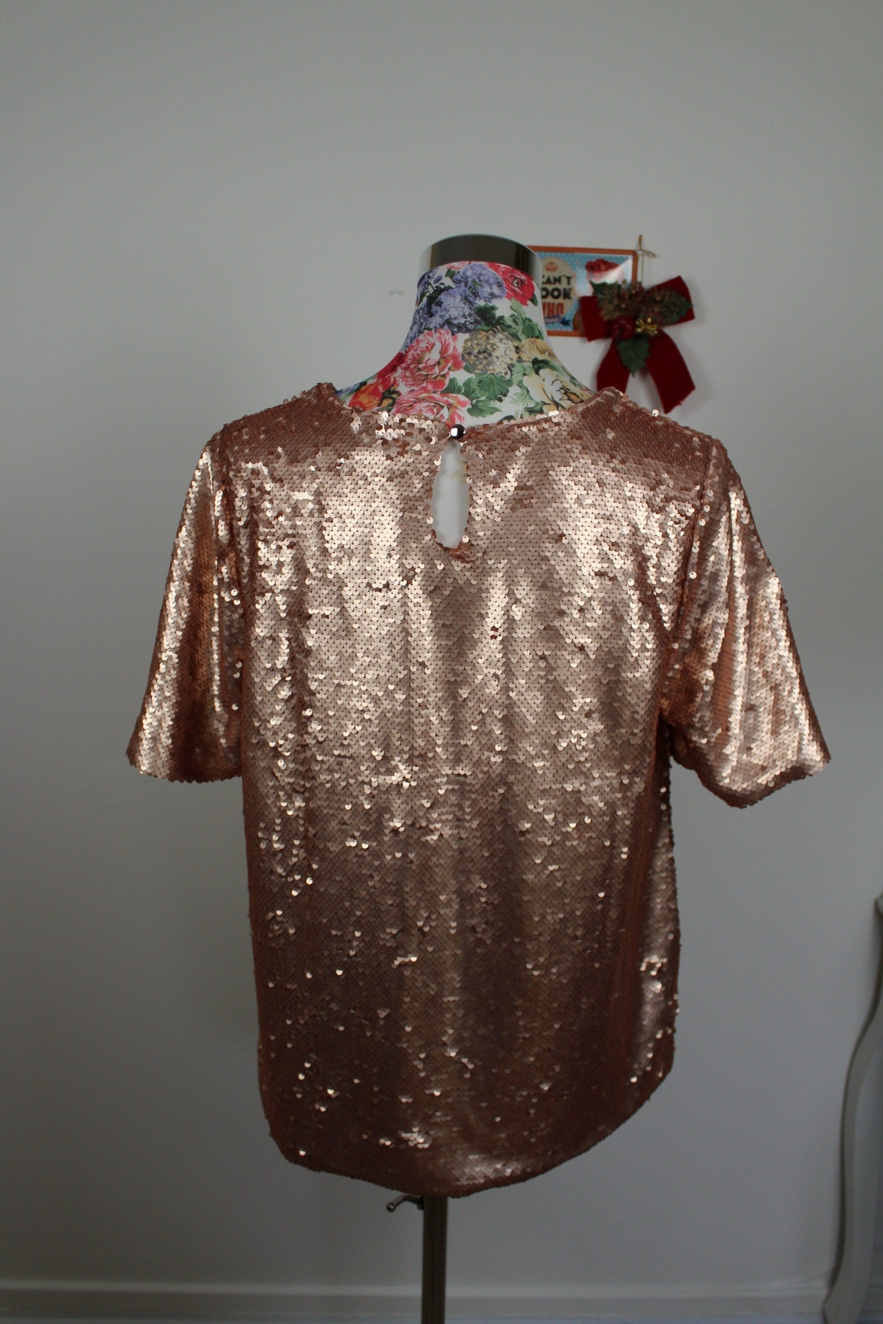 ✨Blouse vintage 90's à sequins champagne rosé Damart - soirées & fêtes✨