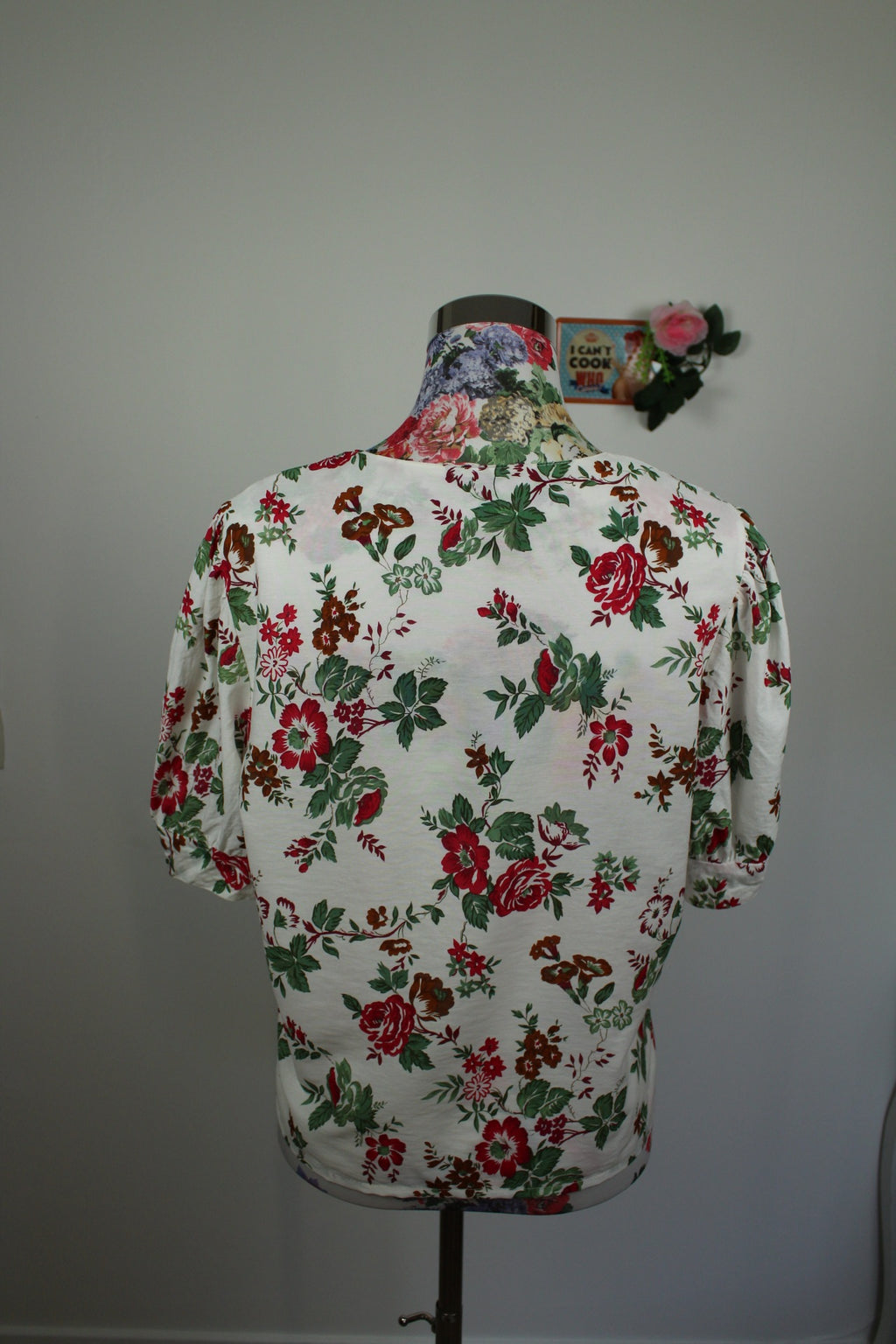 🌸Blouse fleurie vintage 80's - manches bouffantes romantiques🍒