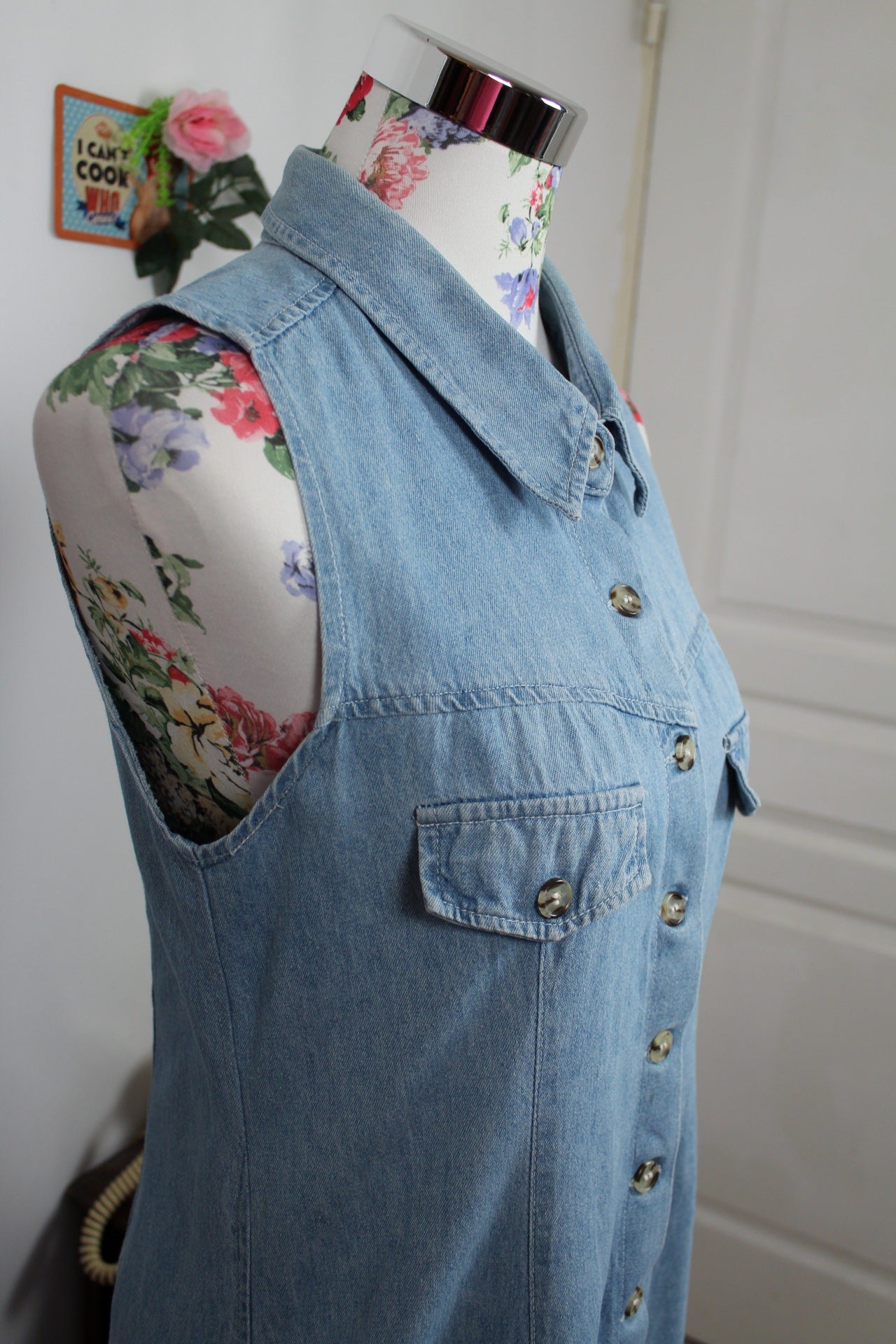 🌸🍒Robe longue en jean vintage 90's Vincenzo 100% coton - Taille 36 / petit 38🍒🌸
