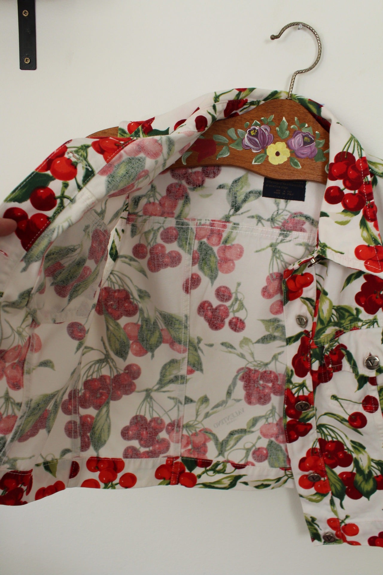 🌸🍒Veste sans manches Valentino Jeans imprimé de cerises - années 2000 Y2k - Taille 38🍒🌸