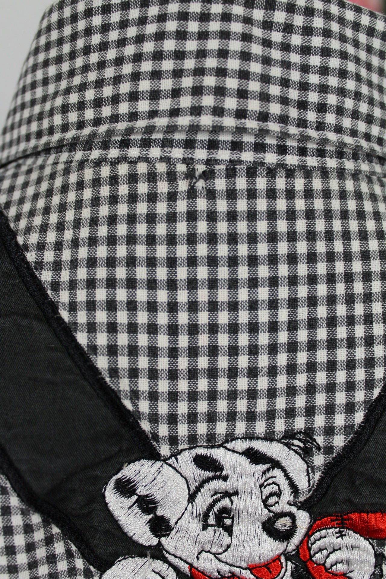 🍒🌸Chemise vintage 90s carreaux et dalmatiens brodés - Taille 40 à 44🌸🍒
