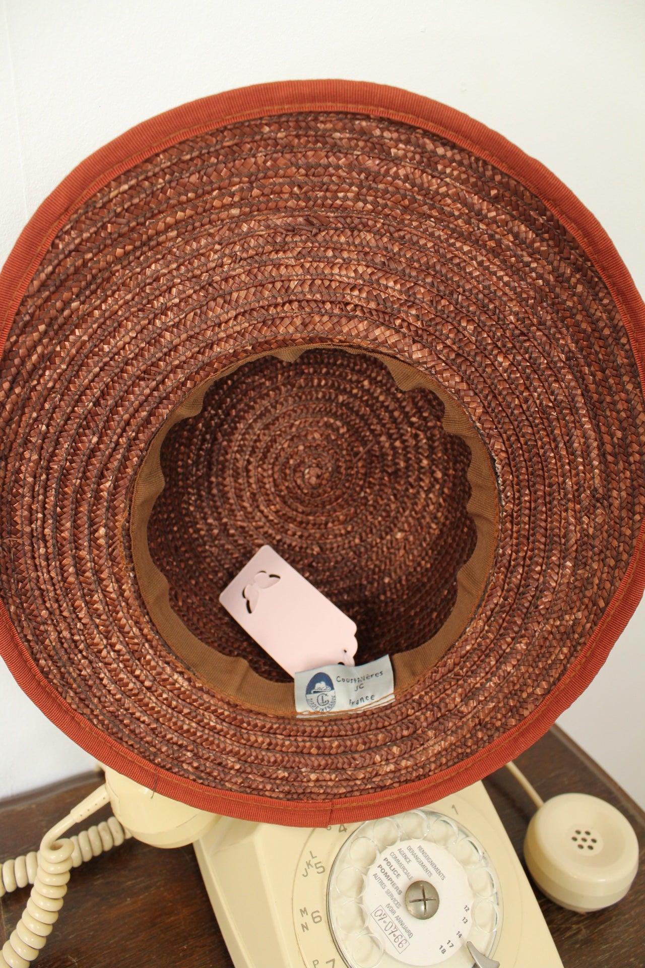 🌸🍒Chapeau vintage années 80/90 nœud style léopard - Taille 54🍒🌸
