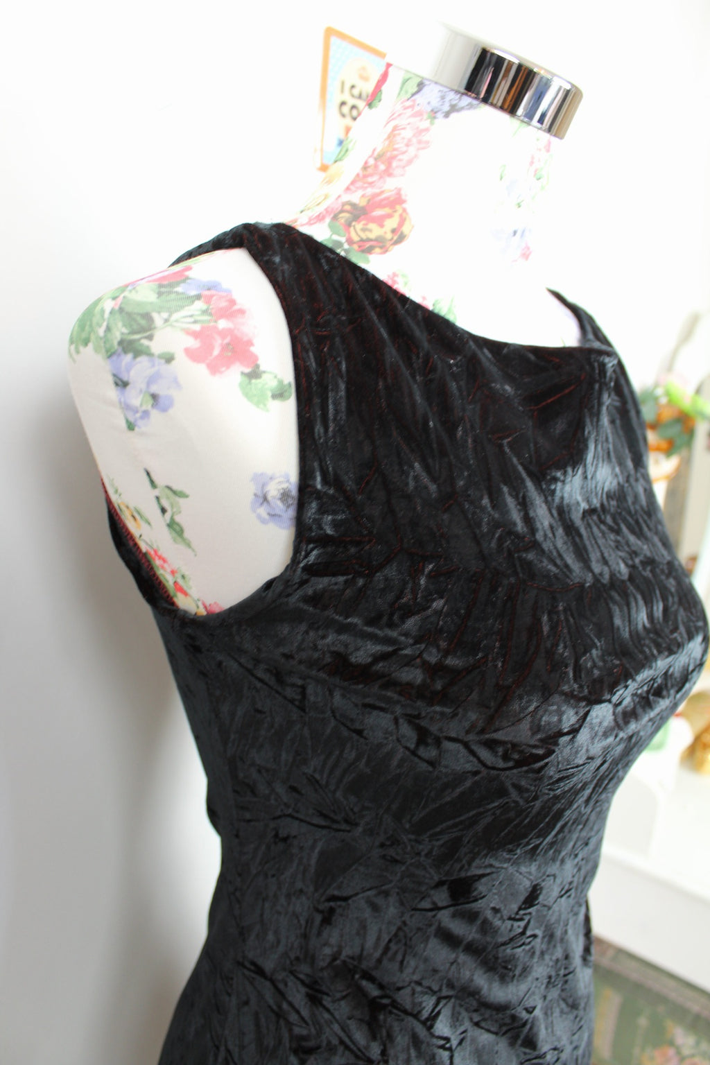 ✨Robe en velours froissé reflets bordeaux cuivré - Promod vintage 80's - robe de soirée✨