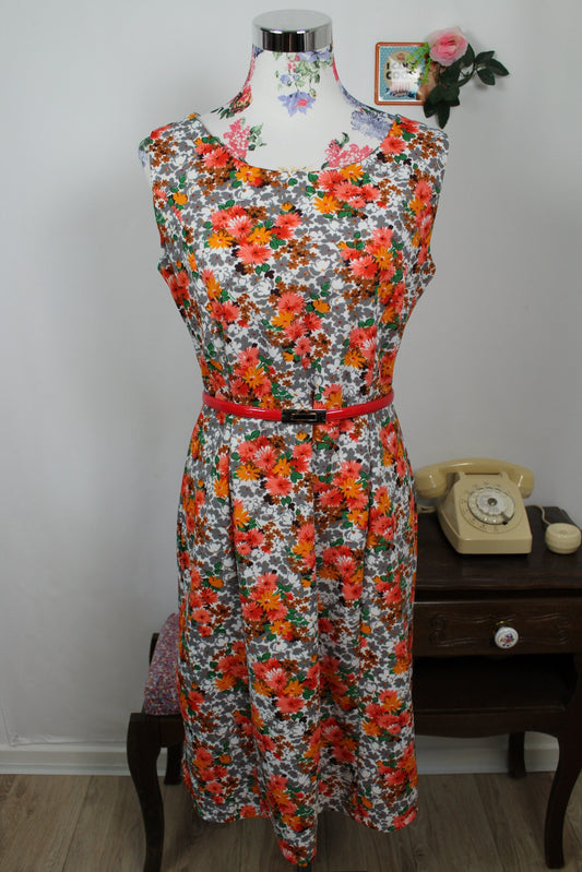 🌸🍒Robe vintage 60/70's flower power ultra colorée - Taille 38/40🍒🌸