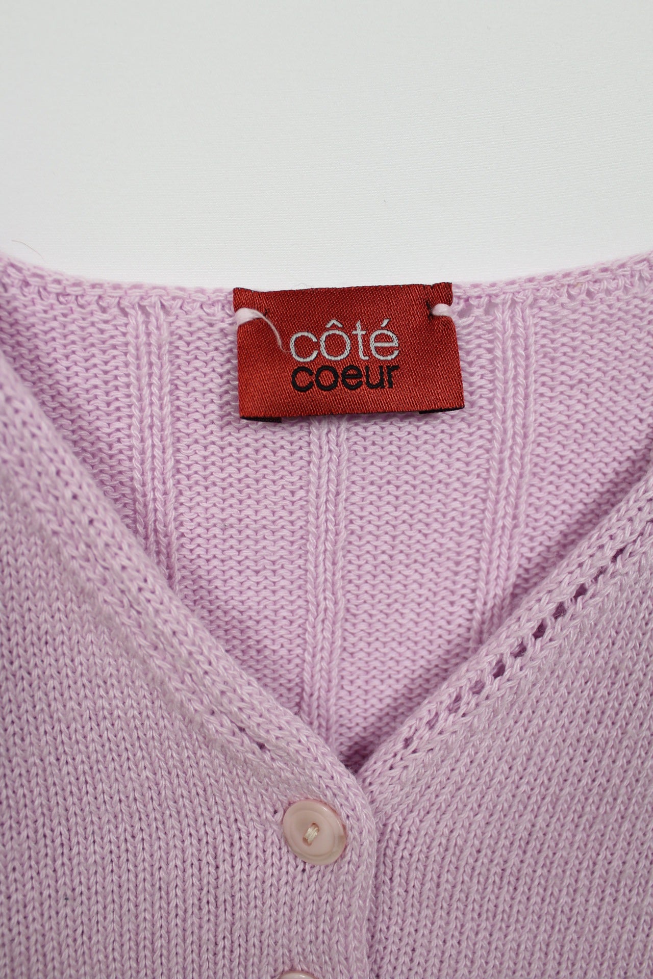 🌸🍒Débardeur en mailles ajourées vintage 90s/2000s lila boutonné esprit bohème - Taille 36 petit 38🍒🌸