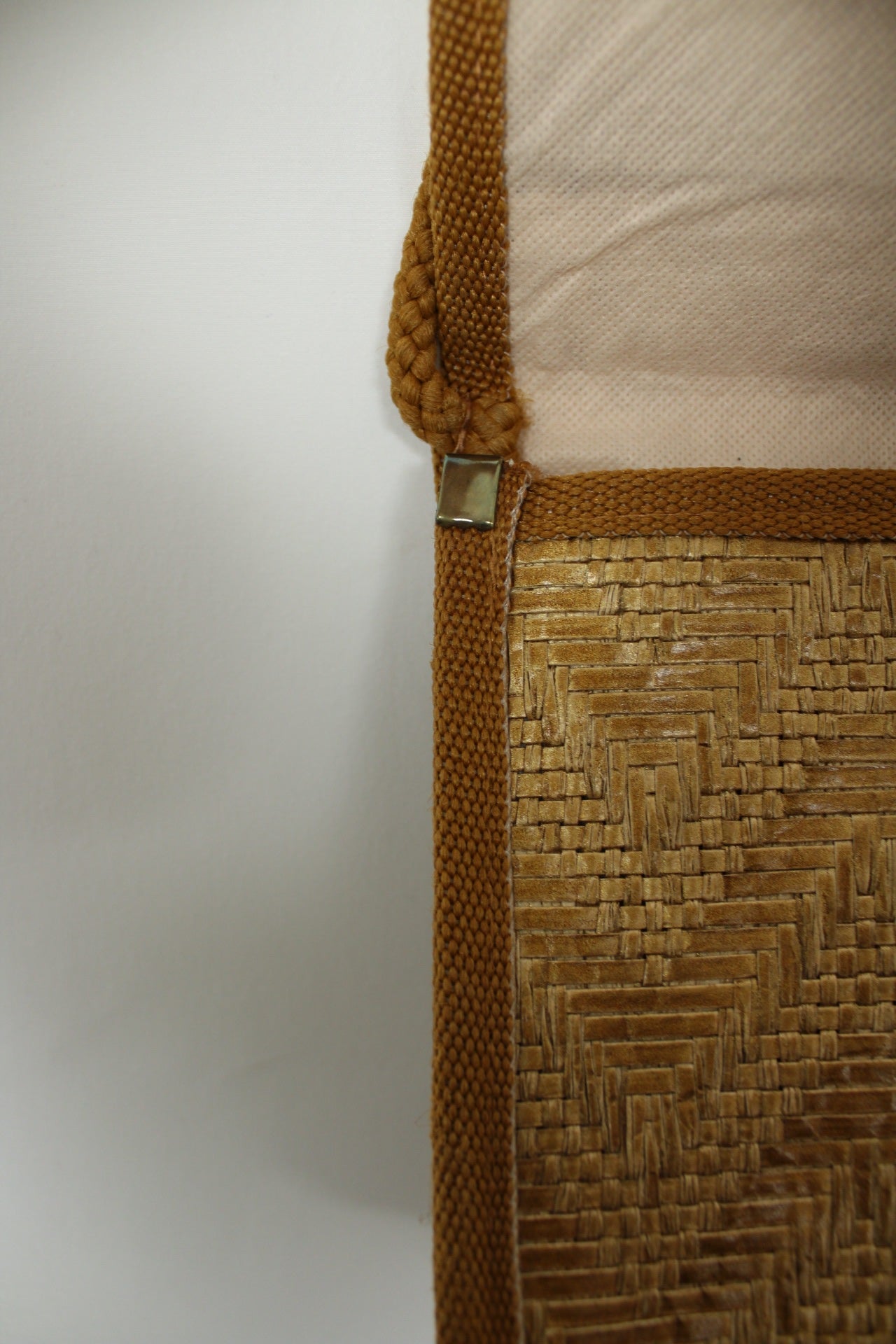 🌸🍒Sac bandoulière en paille tressée dorée vintage 90's bohème chic🍒🌸