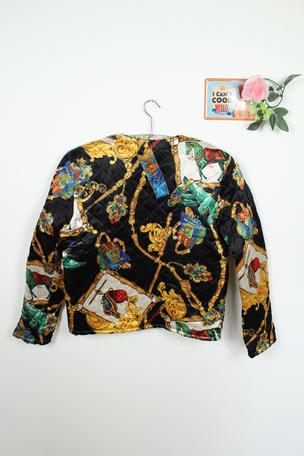🌸Veste vintage 80's matelassée Ralph Luigi - style baroque, satinée et chic🍒