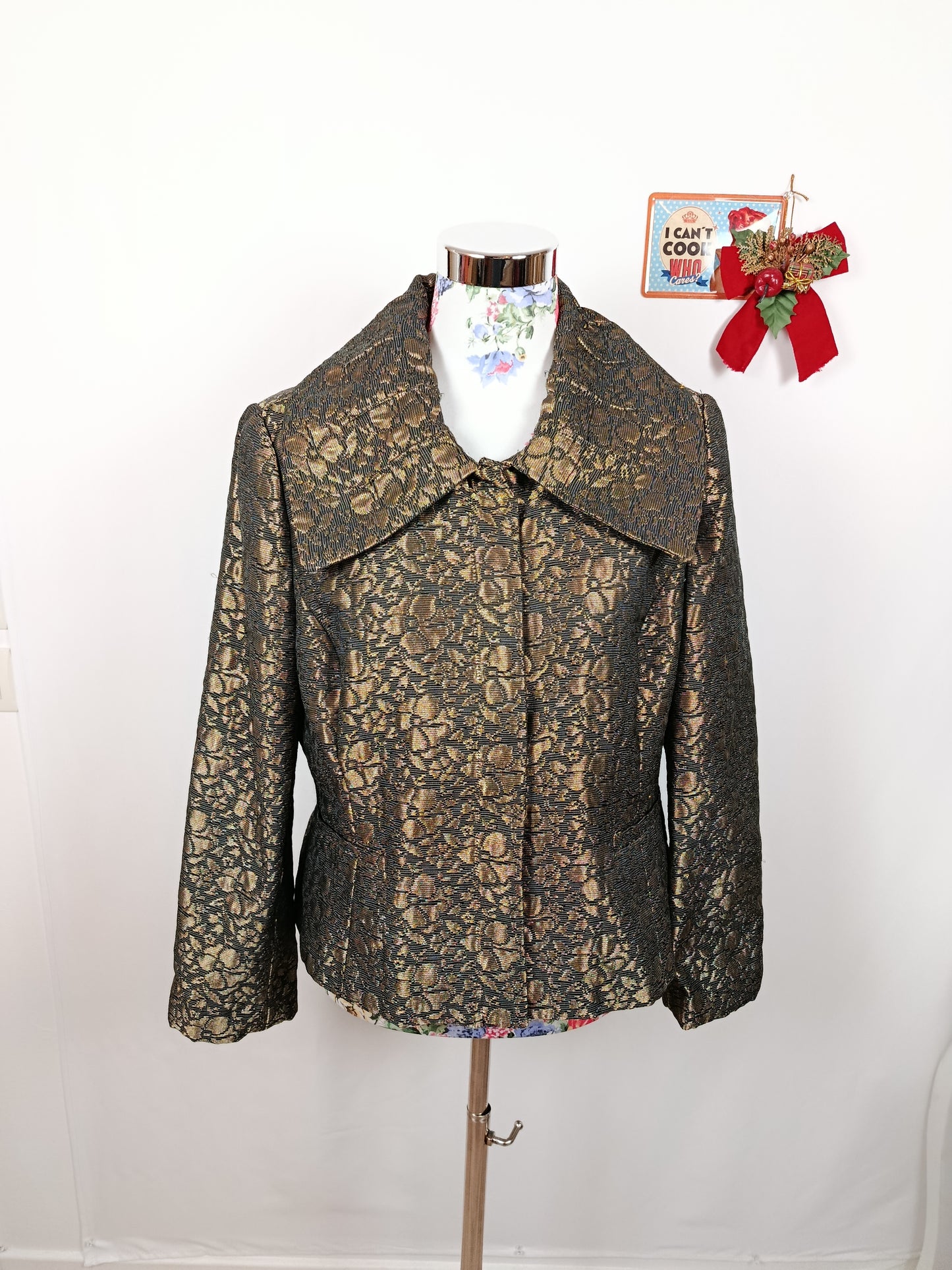 ✨Veste brocart dorée vintage H&M 2000's - chic & festive✨