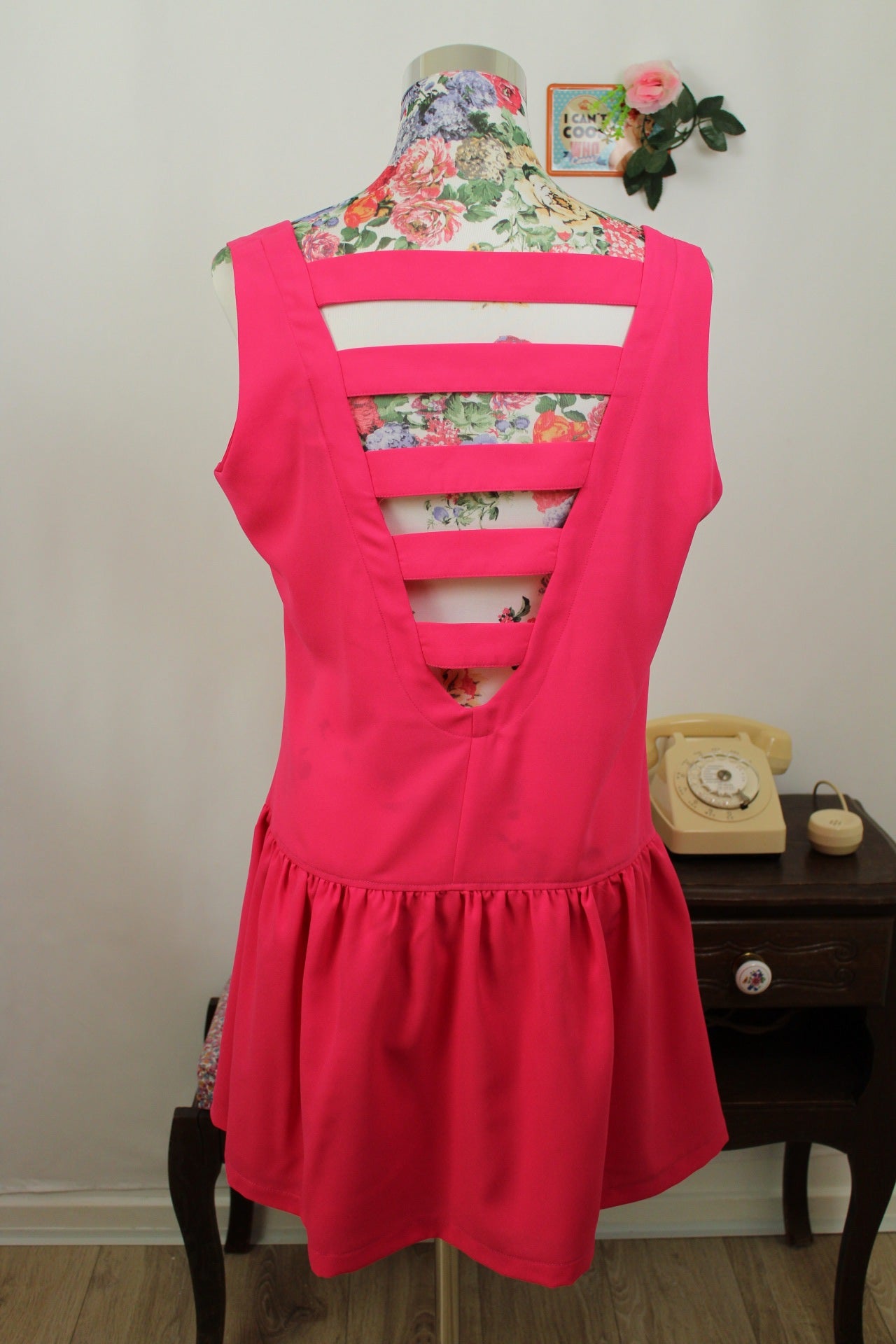 🌸🍒Robe rétro Pepaloves rose bonbon esprit pin-up - Taille 40🍒🌸