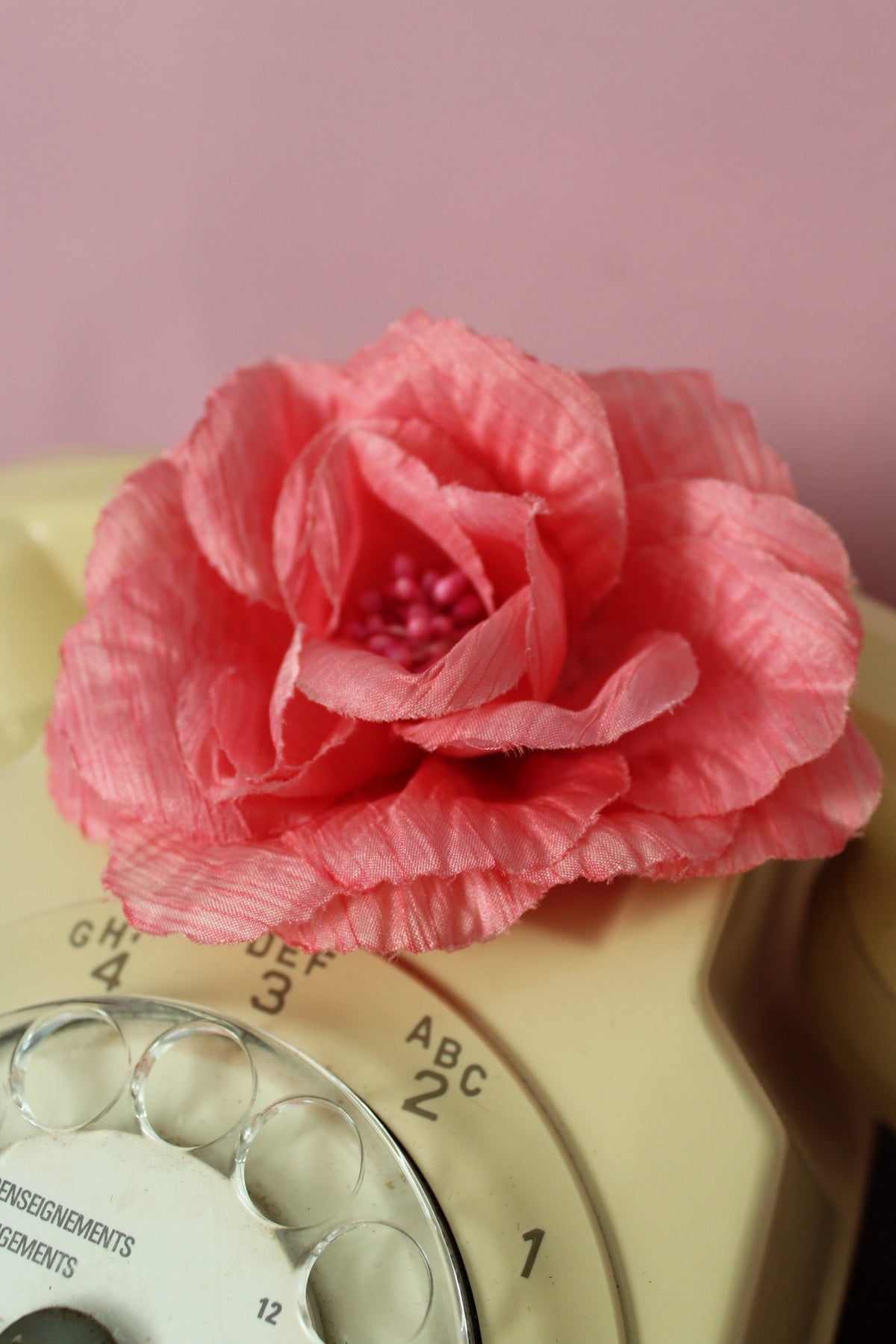 Pince à cheveux/broche rétro fleurs pin-up/rockabilly
