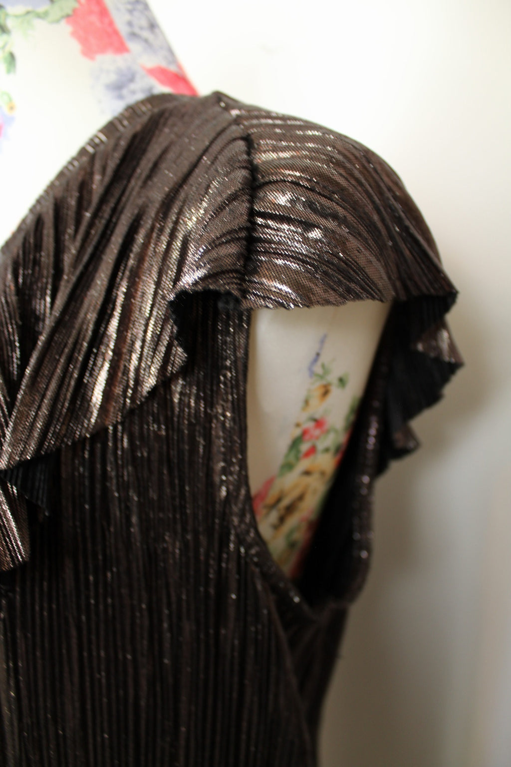 ✨Robe de soirée plissée bronze asymétrique - Promod✨