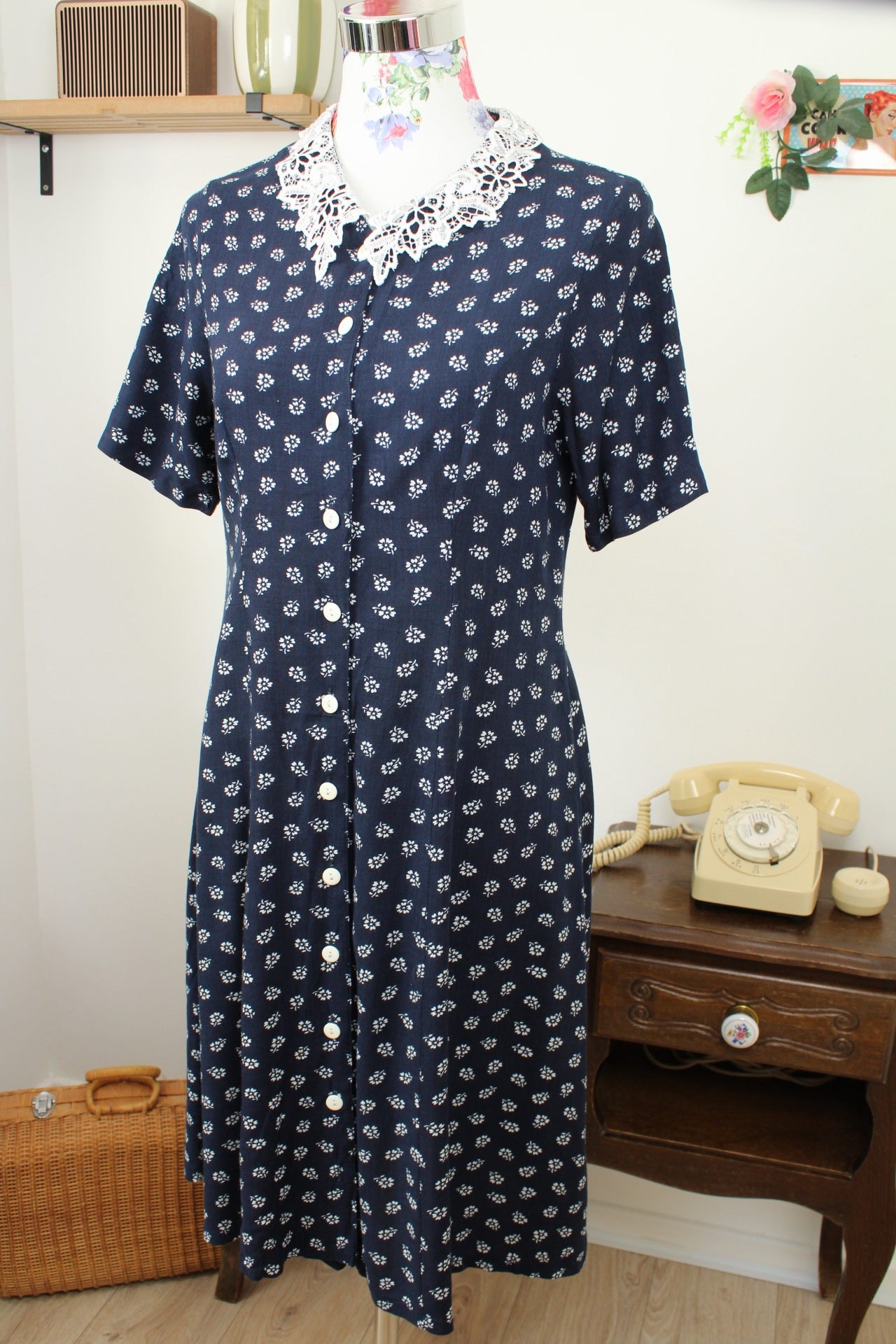 🌸🍒Robe vintage années 90 esprit tropicale & volants - Taille 38🍒🌸