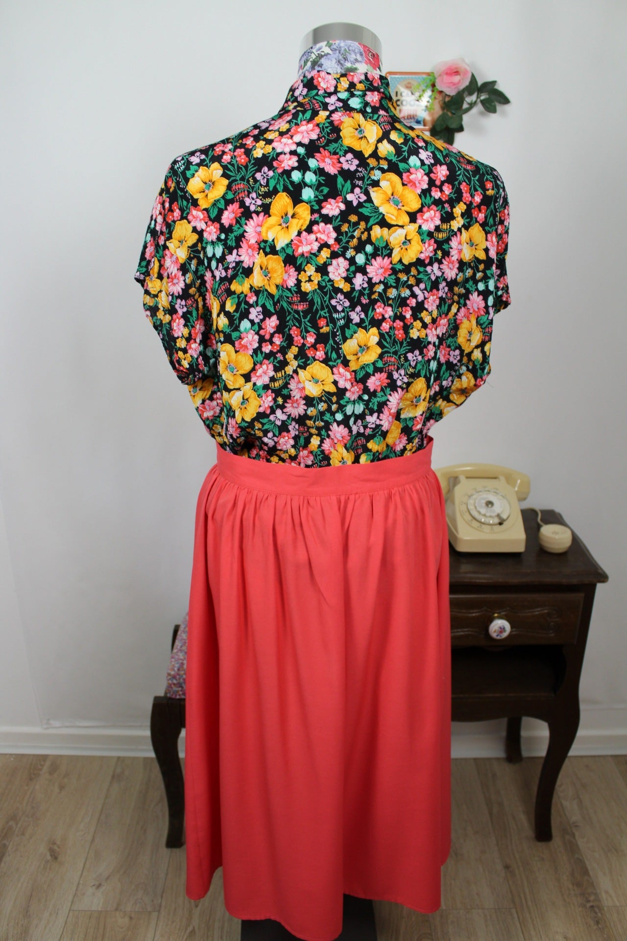 🌸🍒Chemise manches courtes vintage 90's style prairie ultra fleurie - Taille 40/42🍒🌸