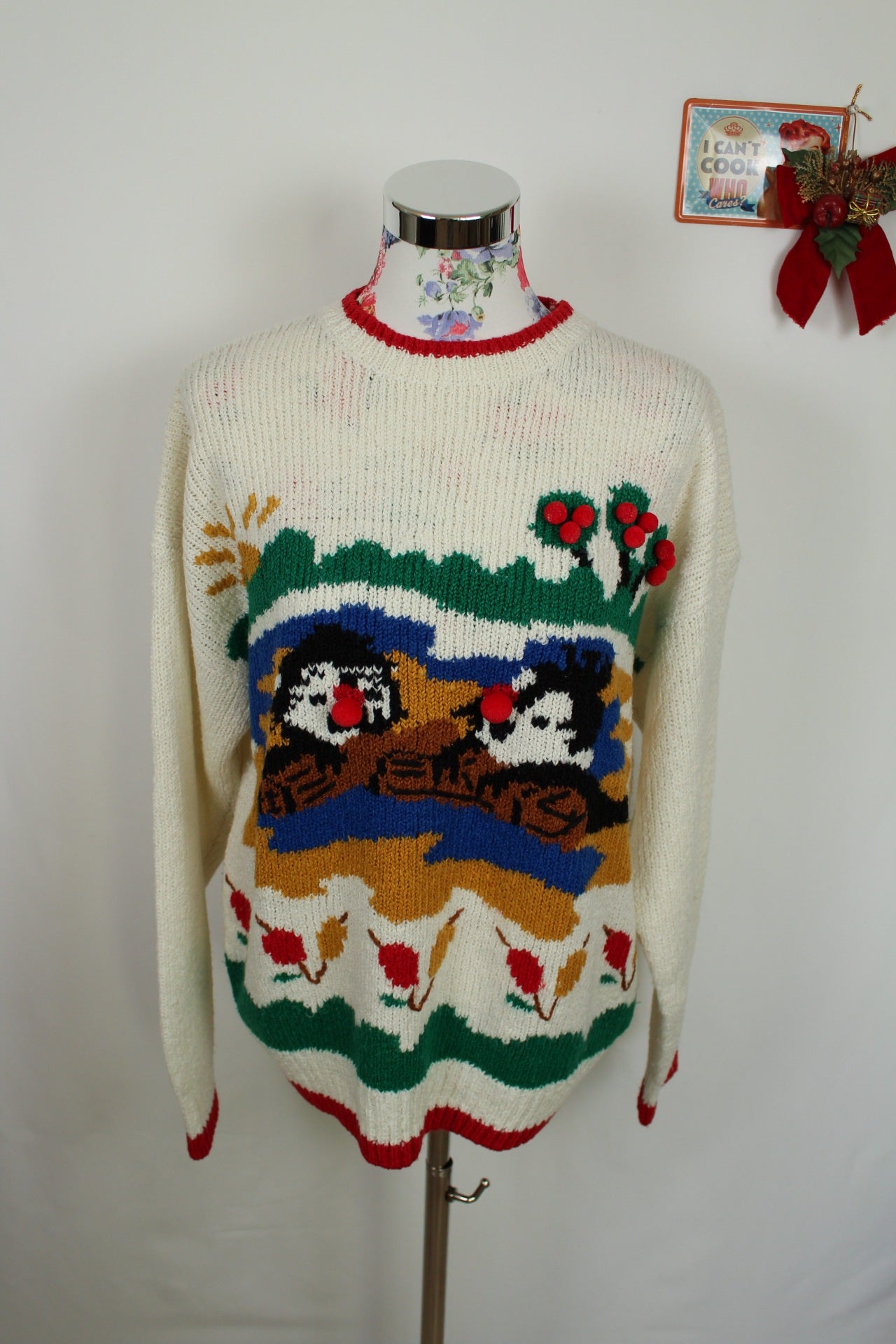 ✨Pull de Noël vintage 80's ultra original - esprit kitsch✨