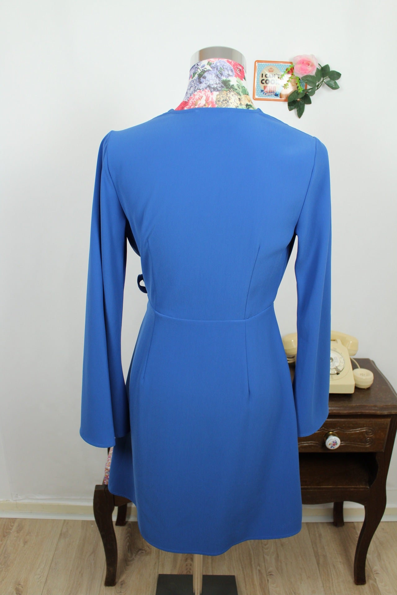 🌸🍒Robe portefeuille Rick Cardona bleu colbat - Taille 36/38🍒🌸