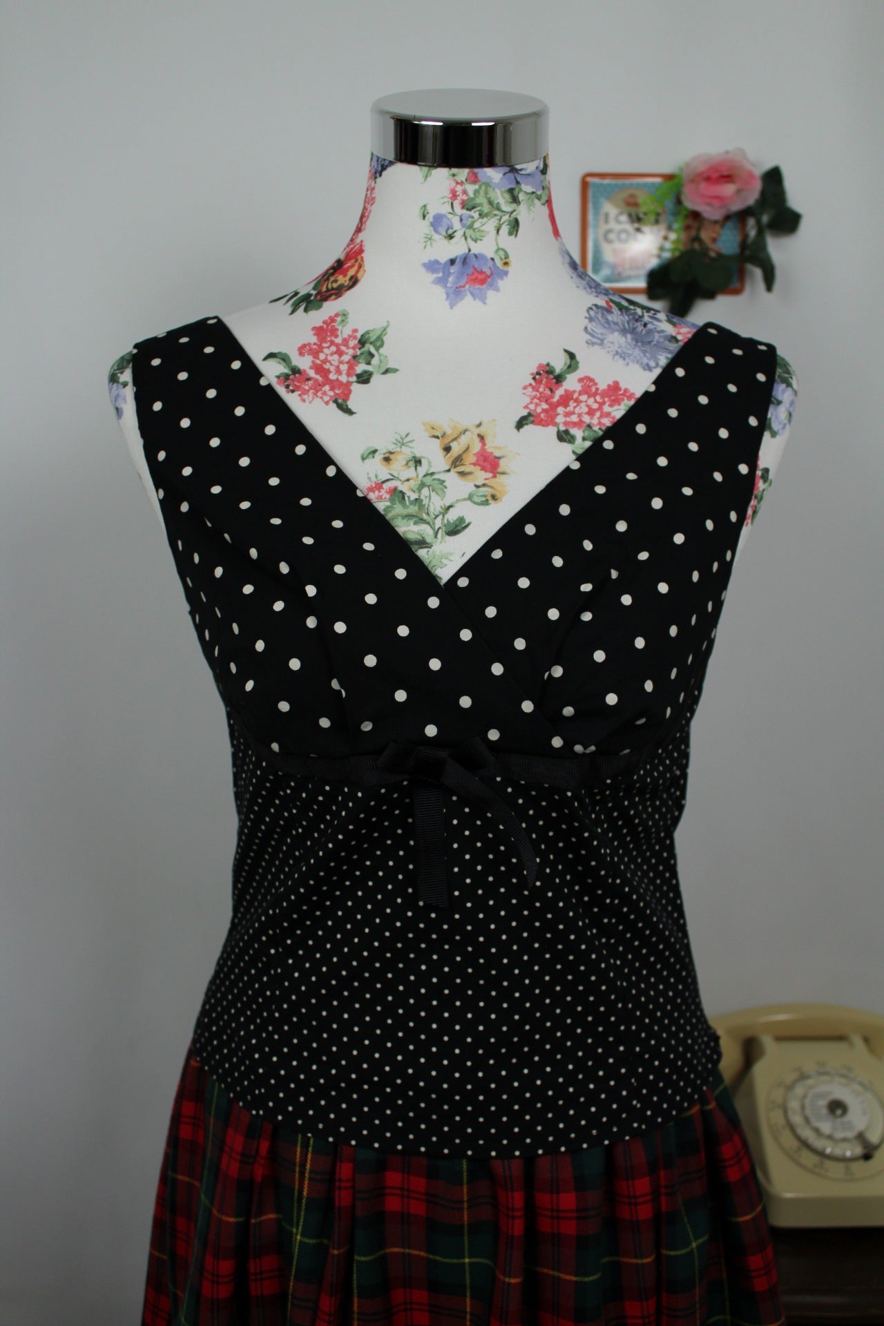 🌸🍒Débardeur Y2k 2000s Ici et Maintenant style rétro pin-up romantique - Taille 36🍒🌸
